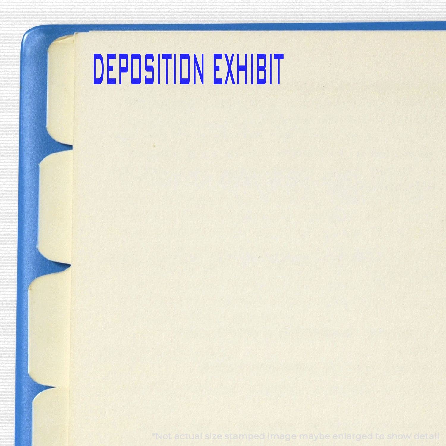 Large Deposition Exhibit Rubber Stamp, Perfect for Bank Tellers, Wood Handle Rubber Stamp, Uses Inking Pad, Larger Size Approx 3/4" x 2-1/4", Made in USA - Image 3