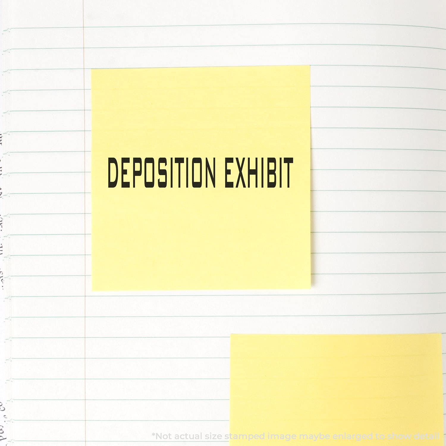 Large Deposition Exhibit Rubber Stamp, Perfect for Bank Tellers, Wood Handle Rubber Stamp, Uses Inking Pad, Larger Size Approx 3/4" x 2-1/4", Made in USA - Image 4