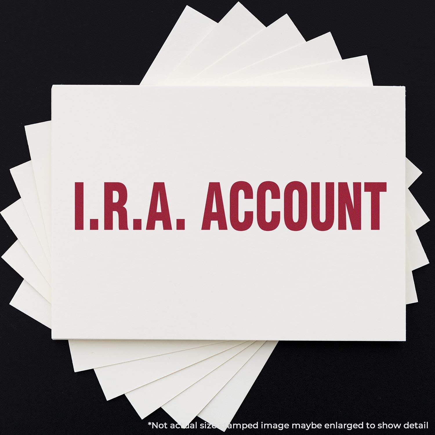 Large Ira Account Rubber Stamp, Perfect for Banks, Wood Handle Rubber Stamp, Uses Inking Pad, Larger Size Approx 3/4" x 2-1/4", Made in USA - Image 4