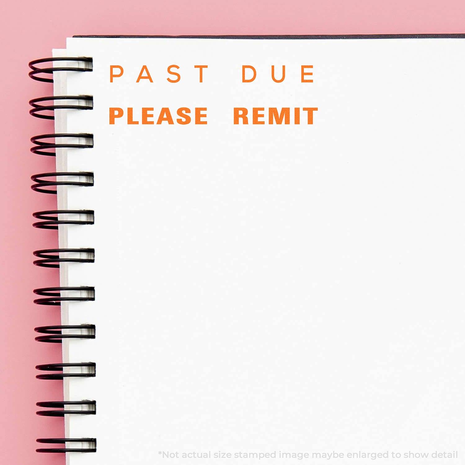Large Past Due Please Remit Rubber Stamp, Perfect for Small Business, Wood Handle Rubber Stamp, Uses Inking Pad, Larger Size Approx 3/4" x 2-1/4", Made in USA - Image 3