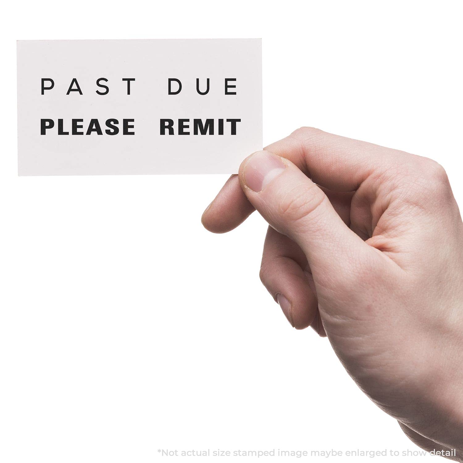 Large Past Due Please Remit Rubber Stamp, Perfect for Small Business, Wood Handle Rubber Stamp, Uses Inking Pad, Larger Size Approx 3/4" x 2-1/4", Made in USA - Image 4