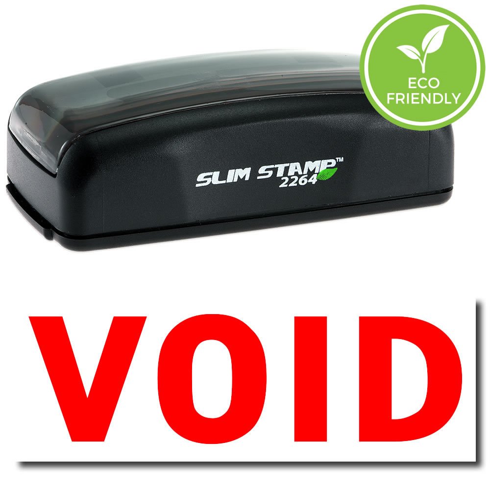 Large Pre-Inked Business Stamp, Red Ink Void Stamp, Ideal for Software Developers, 7/8 x 2-1/4 Size, Quality, Durable, Easy-to-Use, Ideal for Official Documents and Business Use, Quick Stamping