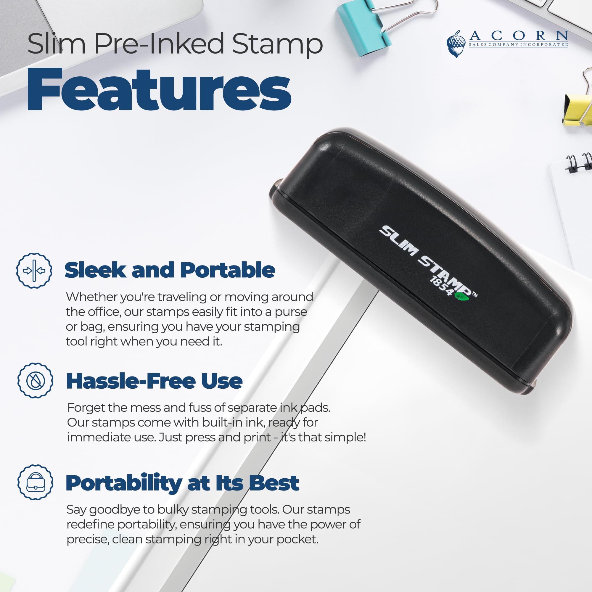 Large Pre-Inked Post Dated Accounting Stamp in Red Ink, 7/8 x 2-1/4 Size - Ideal for Portfolio Managers, Durable, and Easy-to-Use Red Ink Stamp for Efficient Date Marking and Record Keeping - Image 3