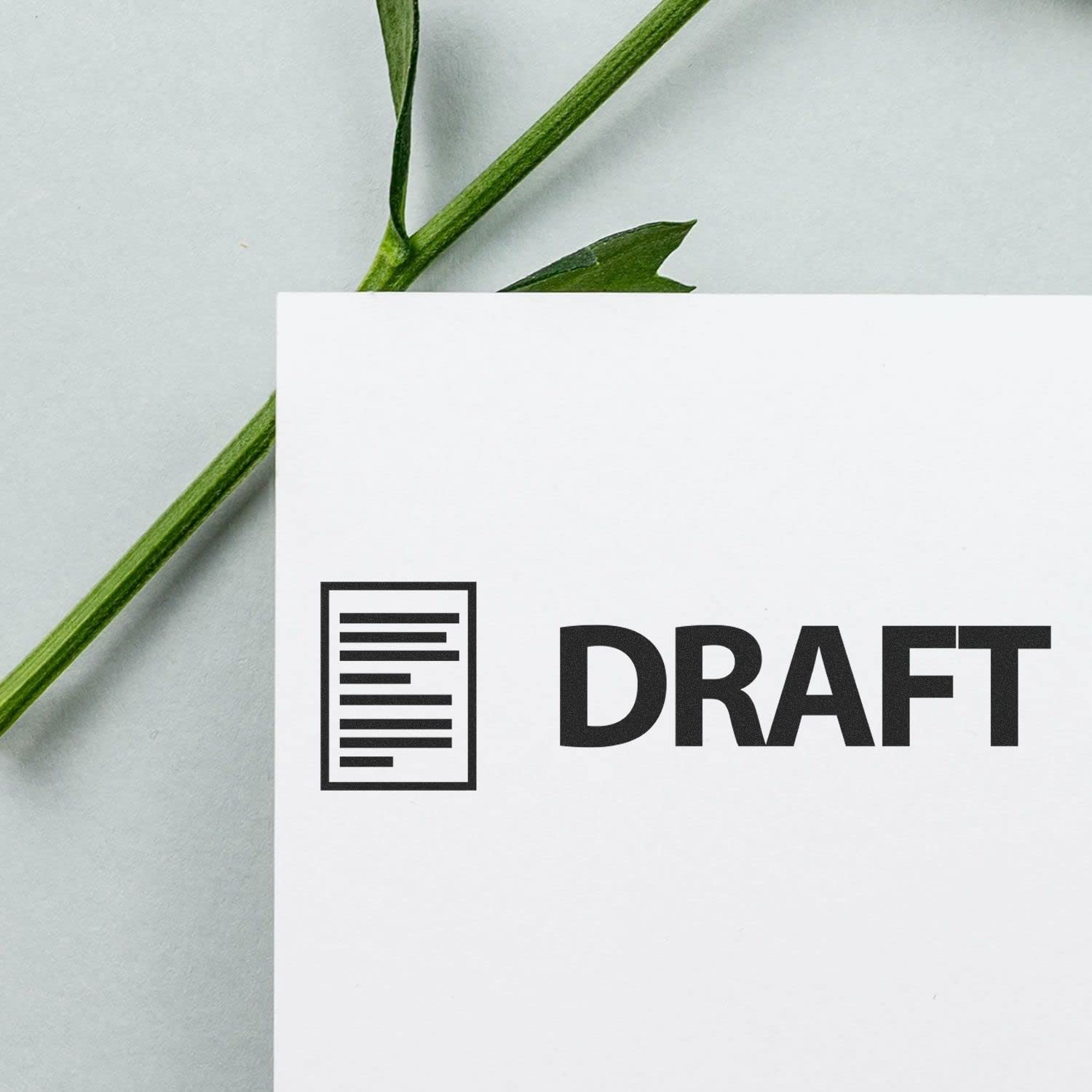 Large Pre-Inked Draft with Letter Stamp, Business Office Supplies, Slim Design, Portable, Easy to Carry, Size Approx 3/4" x 2-1/4", Avail in Choice of 5 Ink Colors, Reinkable