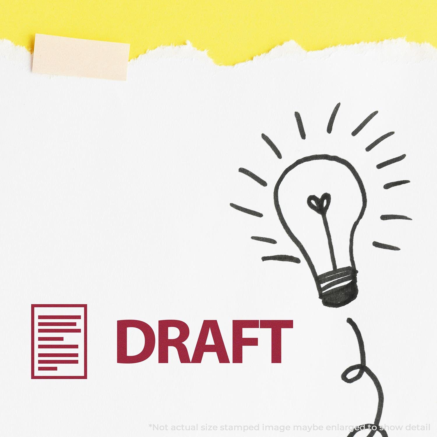 Large Pre-Inked Draft with Letter Stamp, Business Office Supplies, Slim Design, Portable, Easy to Carry, Size Approx 3/4" x 2-1/4", Avail in Choice of 5 Ink Colors, Reinkable - Image 6