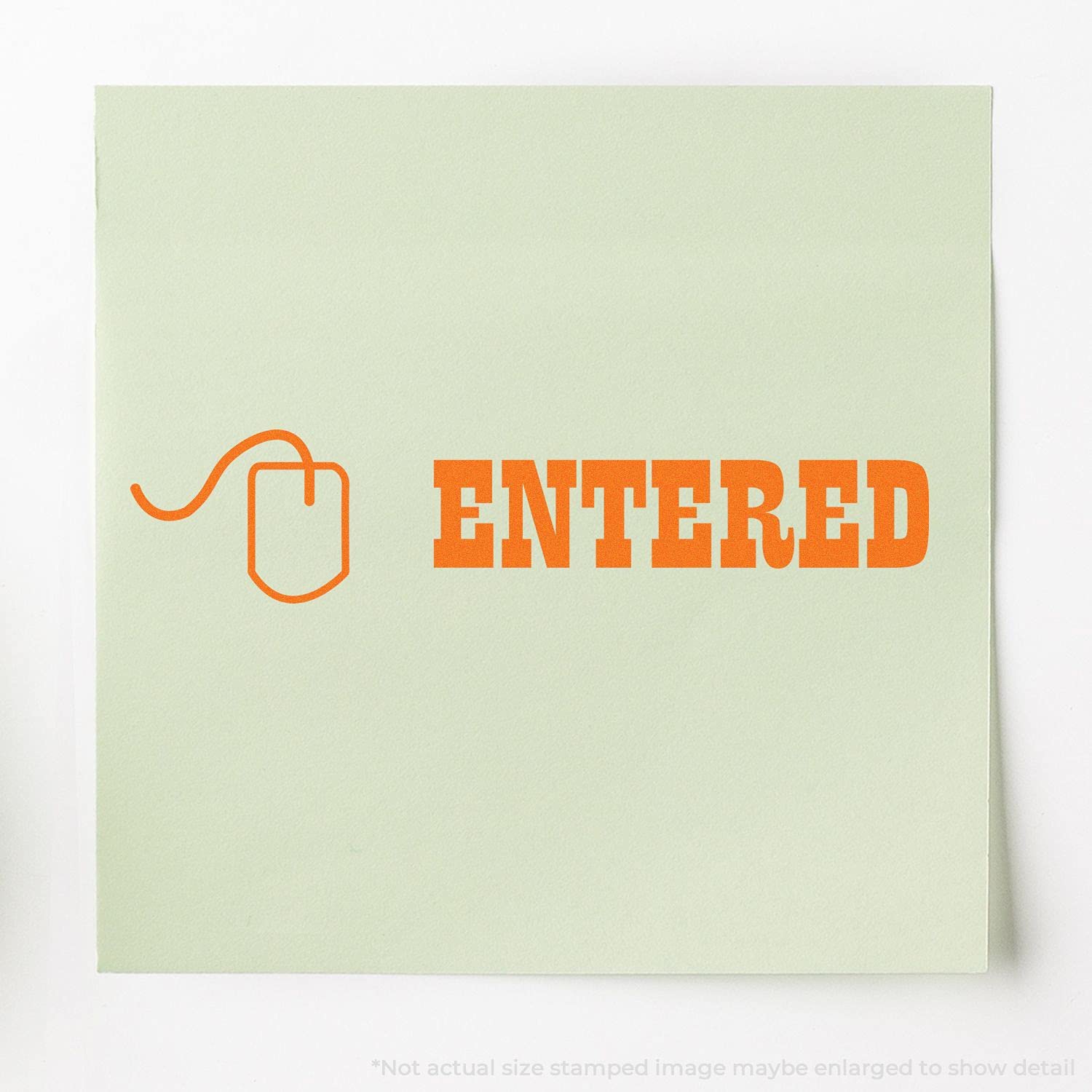 Large Pre-Inked Entered with Mouse Stamp, Business Supplies, Slim Design, Portable, Easy to Carry, Size Approx 3/4" x 2-1/4", Avail in Choice of 5 Ink Colors, Reinkable - Image 3