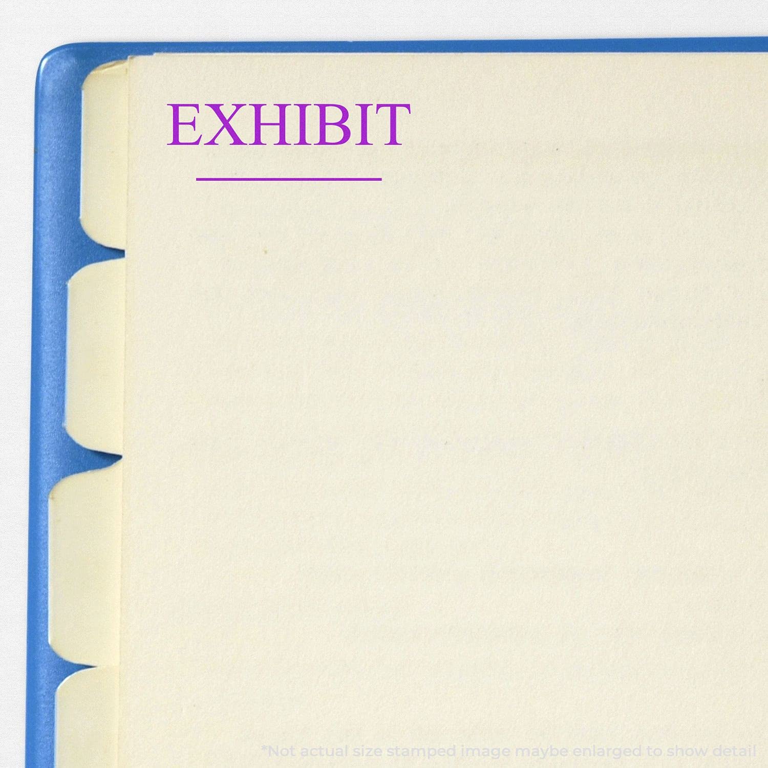 Large Pre Inked Exhibit Stamp, Legal Secretary Supplies, Slim Design, Portable, Easy to Carry, Size Approx 3/4" x 2-1/4", Avail in Choice of 5 Ink Colors, Reinkable - Image 3