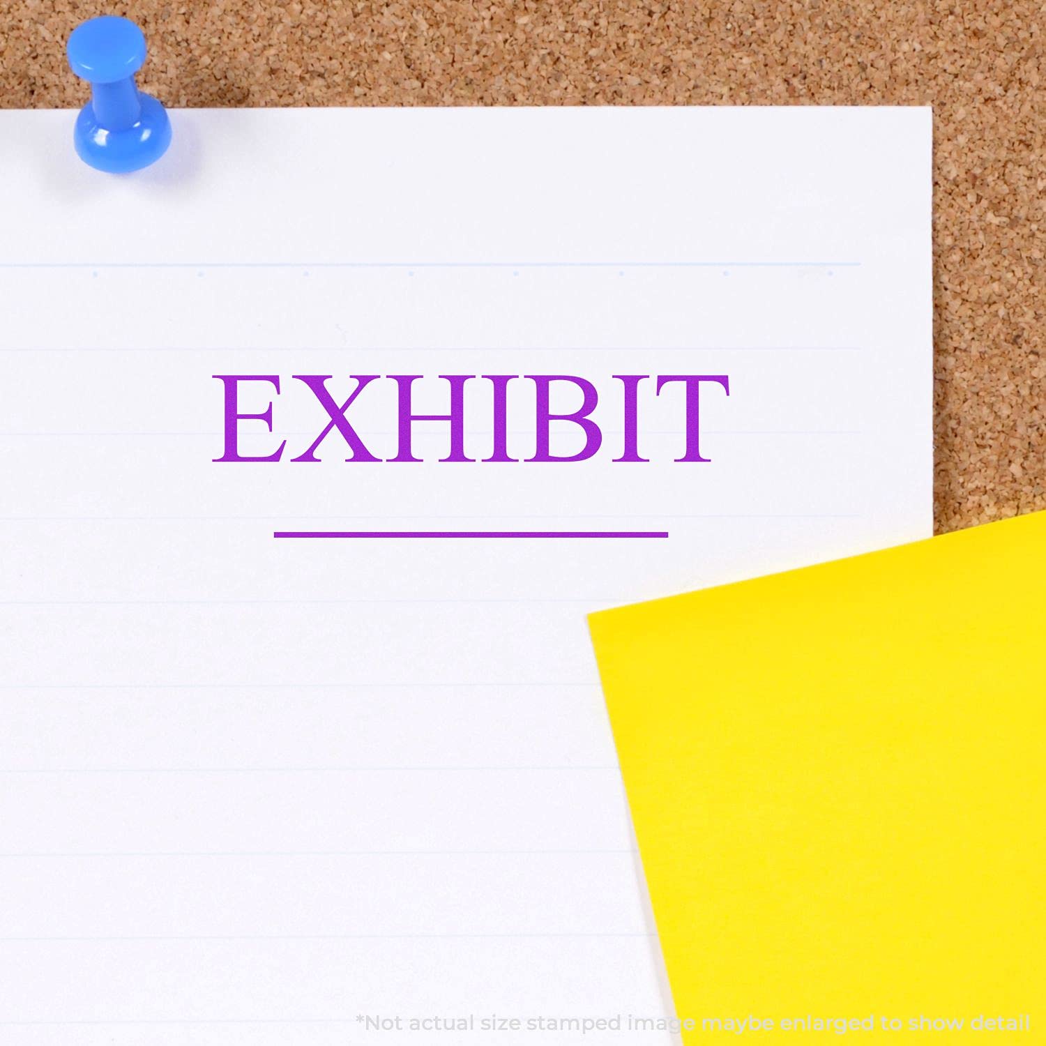 Large Pre Inked Exhibit Stamp, Legal Secretary Supplies, Slim Design, Portable, Easy to Carry, Size Approx 3/4" x 2-1/4", Avail in Choice of 5 Ink Colors, Reinkable - Image 6