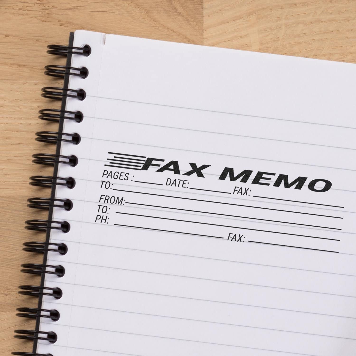 Large Pre-Inked Fax Memo Stamp, New Business Supplies, Slim Design, Portable, Easy to Carry, Size Approx 3/4" x 2-1/4", Avail in Choice of 5 Ink Colors, Reinkable