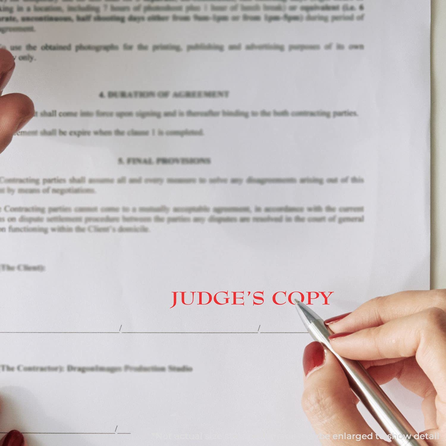 Large Pre Inked Judges Copy Stamp, Legal Mail Stamps for Lawyers, Slim Design, Portable, Easy to Carry, Size Approx 3/4" x 2-1/4", Avail in Choice of 5 Ink Colors, Reinkable - Image 6