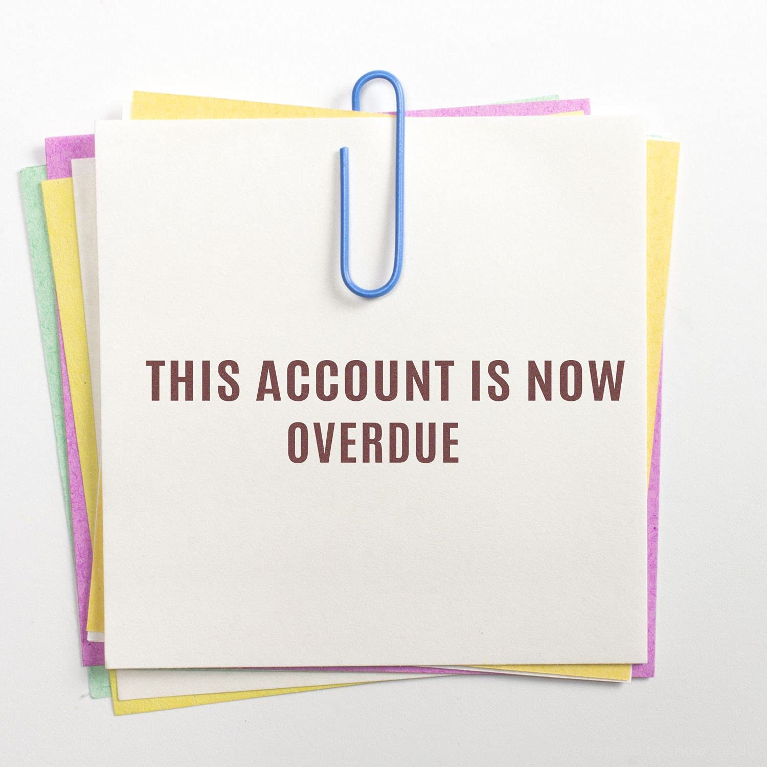 Large Pre-Inked Narrow This Account is Now overdue Stamp, Home Business Supplies, Slim Design, Portable, Easy to Carry, Size Approx 3/4" x 2-1/4", Avail in Choice of 5 Ink Colors, Reinkable - Image 6