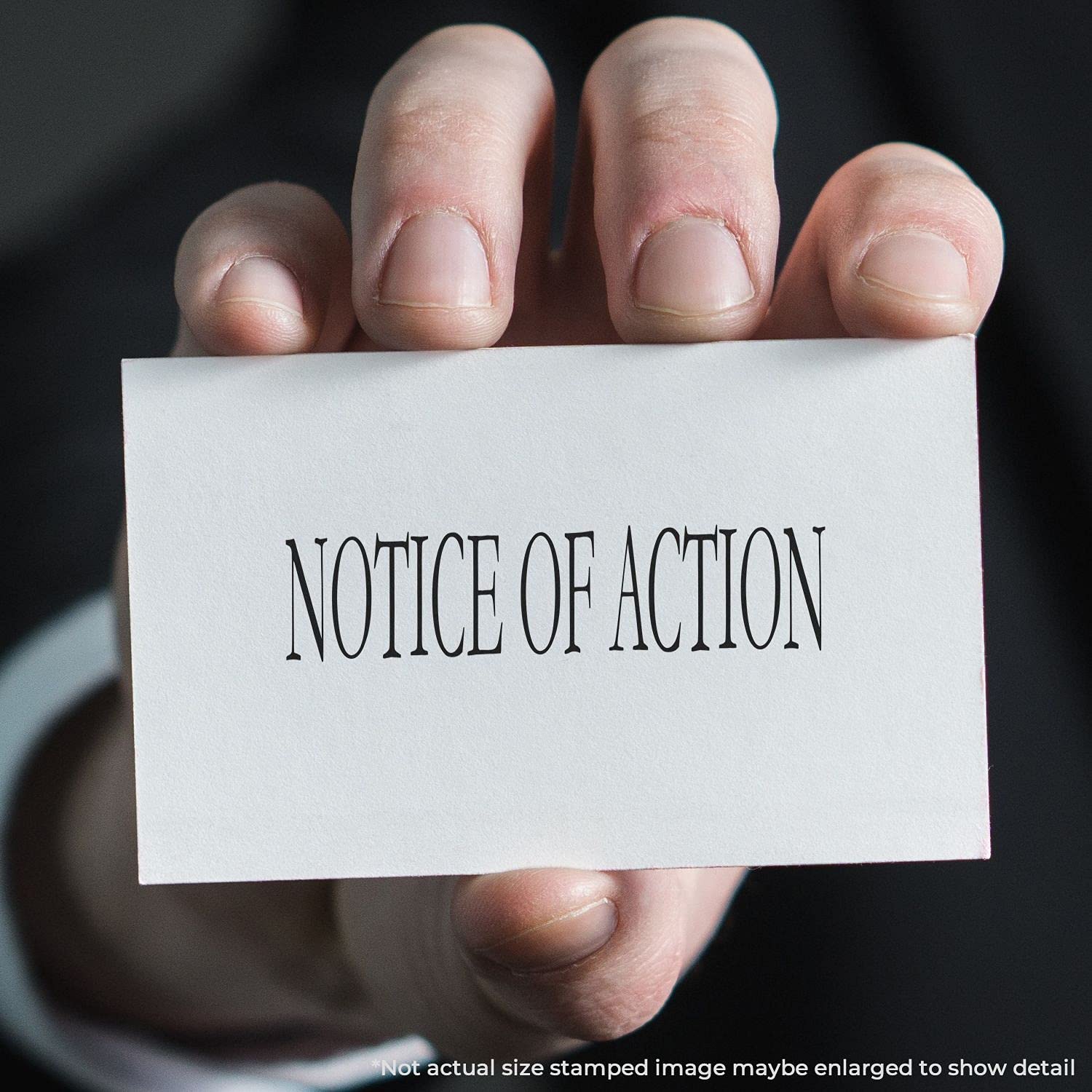 Large Pre Inked Notice of Action Stamp, Banking Supplies, Slim Design, Portable, Easy to Carry, Size Approx 3/4" x 2-1/4", Avail in Choice of 5 Ink Colors, Reinkable - Image 3