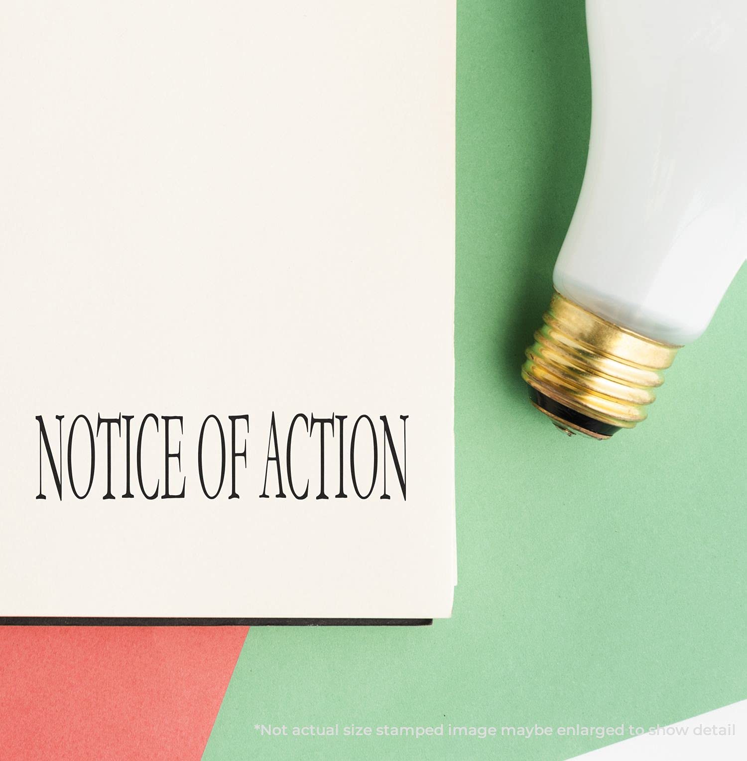 Large Pre Inked Notice of Action Stamp, Banking Supplies, Slim Design, Portable, Easy to Carry, Size Approx 3/4" x 2-1/4", Avail in Choice of 5 Ink Colors, Reinkable - Image 6