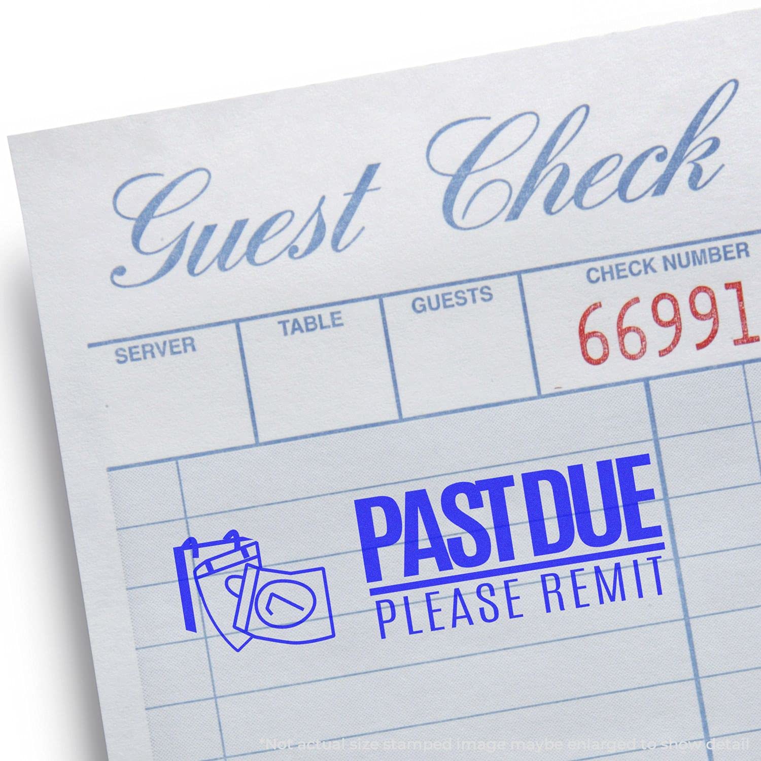 Large Pre-Inked Past Due Please Remit with Calendar Stamp, Perfect for Business, Slim Design, Portable, Easy to Carry, Size Approx 3/4" x 2-1/4", Avail in Choice of 5 Ink Colors, Reinkable - Image 3