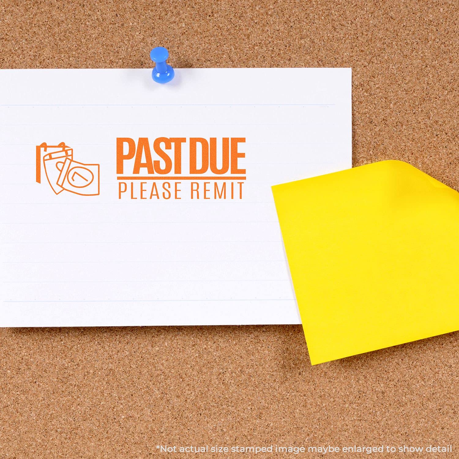 Large Pre-Inked Past Due Please Remit with Calendar Stamp, Perfect for Business, Slim Design, Portable, Easy to Carry, Size Approx 3/4" x 2-1/4", Avail in Choice of 5 Ink Colors, Reinkable - Image 4