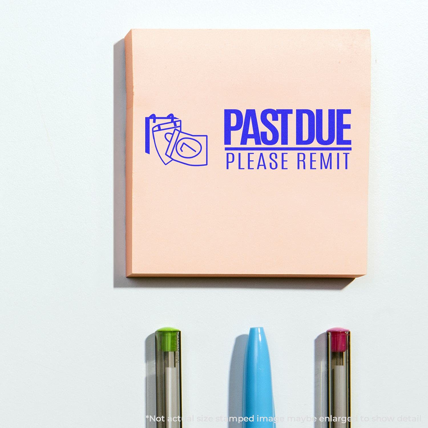 Large Pre-Inked Past Due Please Remit with Calendar Stamp, Perfect for Business, Slim Design, Portable, Easy to Carry, Size Approx 3/4" x 2-1/4", Avail in Choice of 5 Ink Colors, Reinkable - Image 6