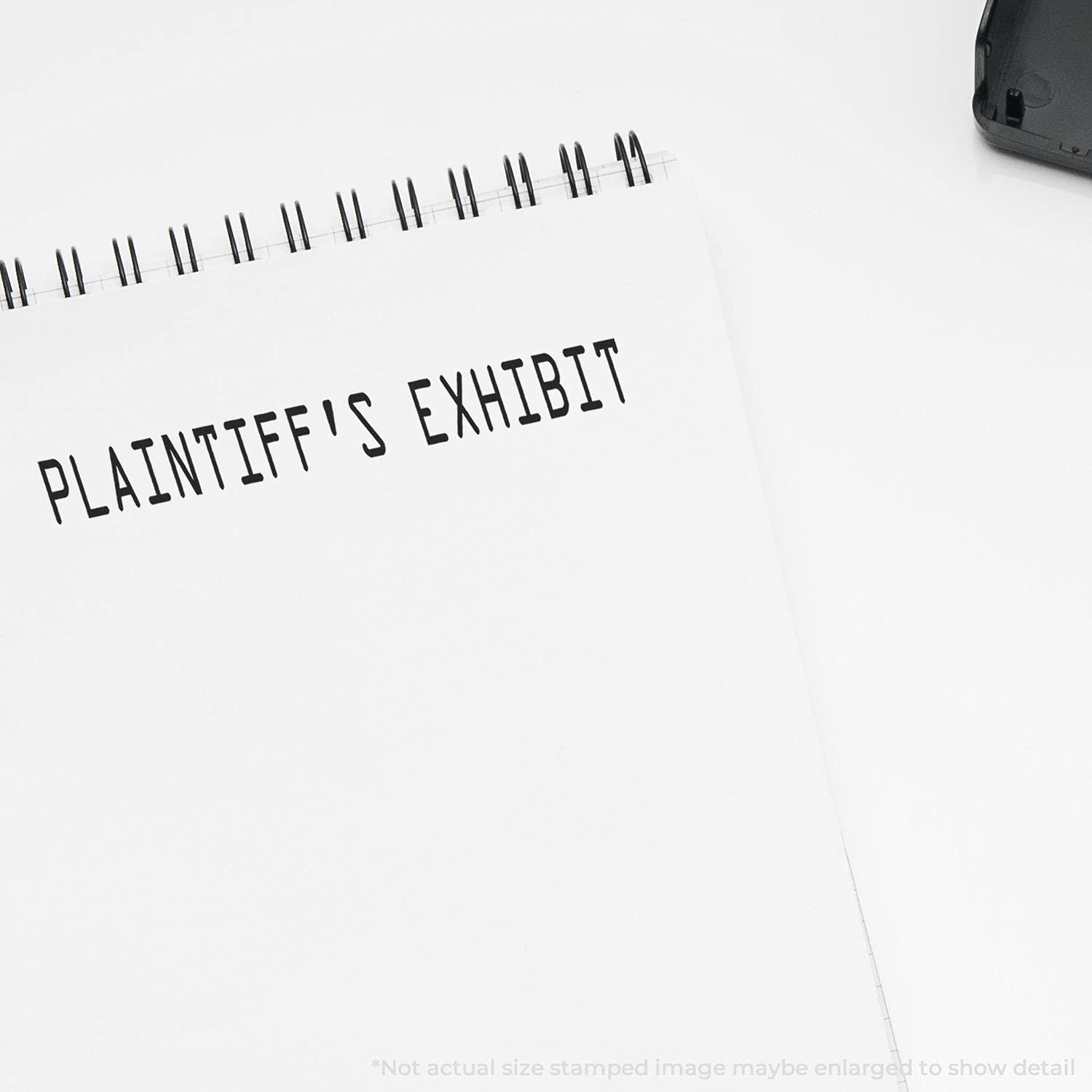 Large Pre Inked Plaintiffs Exhibit Stamp, Perfect for Legal Aid Worker, Slim Design, Portable, Easy to Carry, Size Approx 3/4" x 2-1/4", Avail in Choice of 5 Ink Colors, Reinkable - Image 3