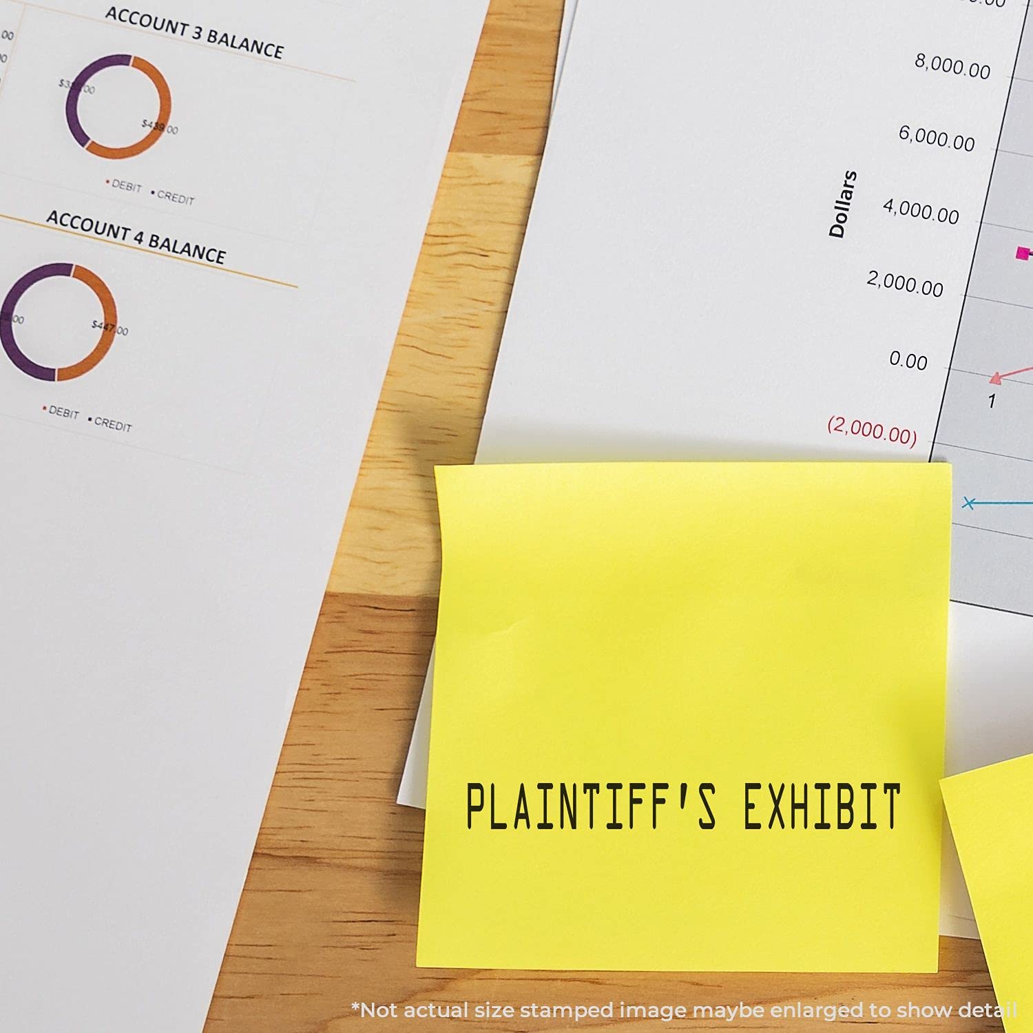 Large Pre Inked Plaintiffs Exhibit Stamp, Perfect for Legal Aid Worker, Slim Design, Portable, Easy to Carry, Size Approx 3/4" x 2-1/4", Avail in Choice of 5 Ink Colors, Reinkable - Image 4