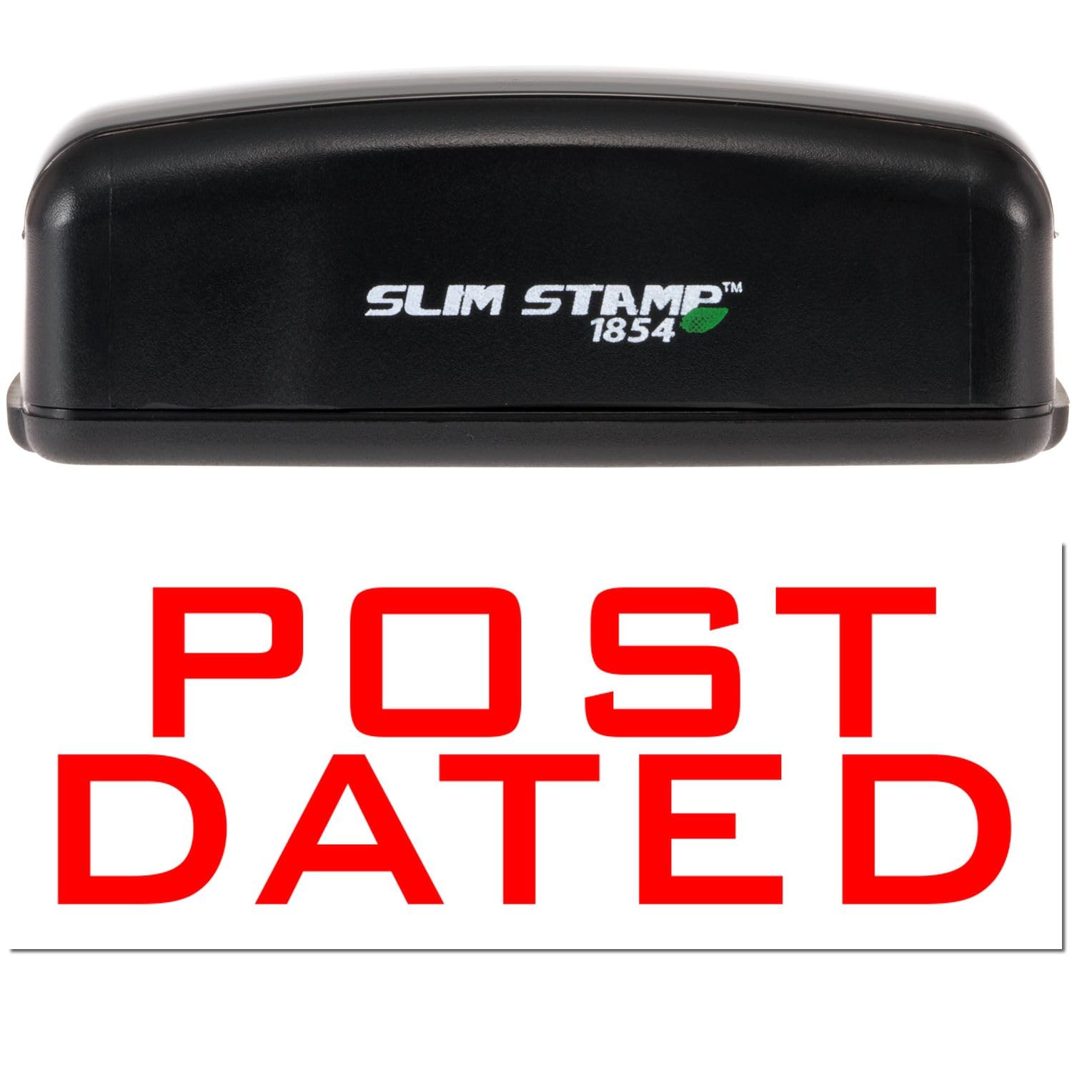 Large Pre-Inked Post Dated Accounting Stamp in Red Ink, 7/8 x 2-1/4 Size - Ideal for Portfolio Managers, Durable, and Easy-to-Use Red Ink Stamp for Efficient Date Marking and Record Keeping - Image 5