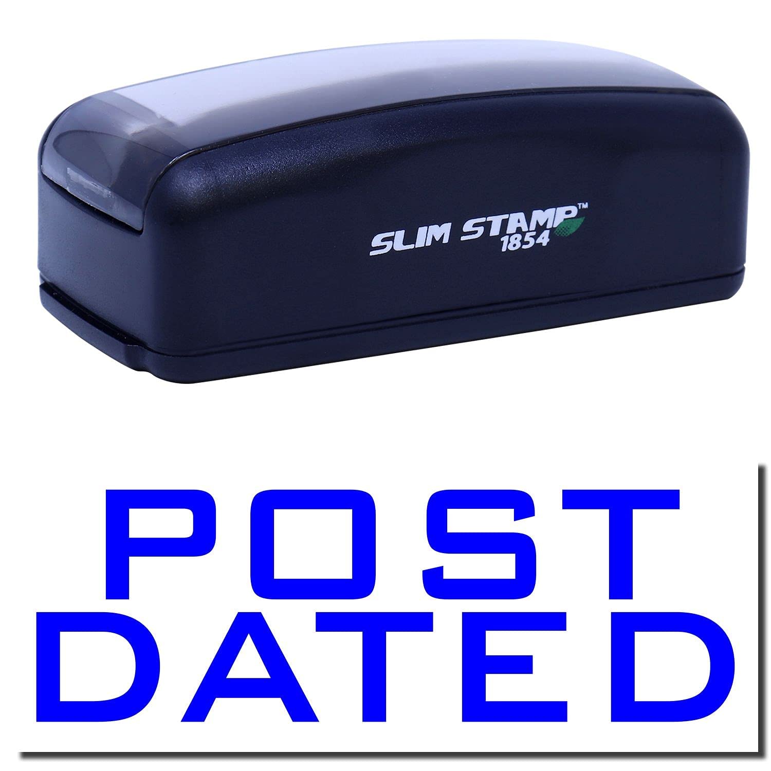 Large Pre-Inked Post Dated Stamp, Blue Ink, 7/8 x 2-1/4 - Essential Bookkeeping Stamp for Branch Managers - Quality, Durable and Easy-to-Use for Efficient Document Management and Record Keeping - Image 3