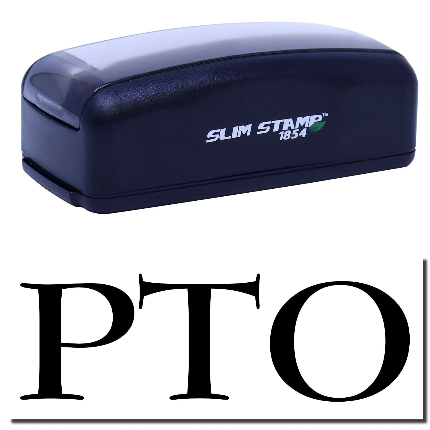 Large Pre Inked Pto Stamp, Bank Office Supplies, Slim Design, Portable, Easy to Carry, Size Approx 3/4" x 2-1/4", Avail in Choice of 5 Ink Colors, Reinkable - Image 2