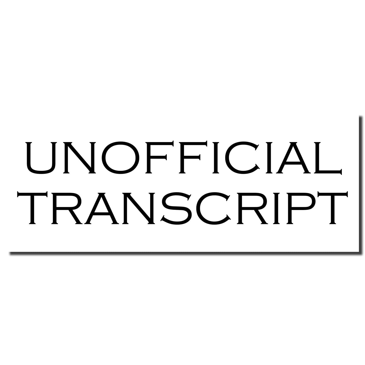 Large Pre-Inked Teaching Stamp, Unofficial Transcript Stamp with Black Ink, Ideal for Lecturers, 7/8 x 2-1/4, Quality Impression, Easy to Use, Ideal for Educational Settings, Teacher Stamp