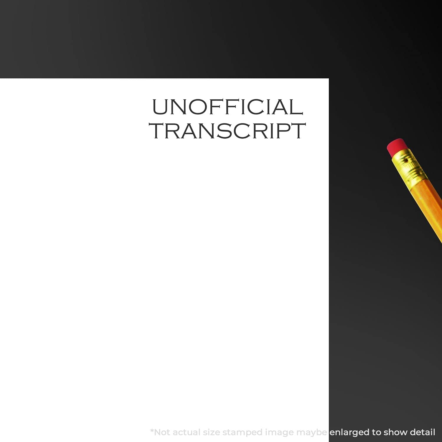 Large Pre-Inked Teaching Stamp, Unofficial Transcript Stamp with Black Ink, Ideal for Lecturers, 7/8 x 2-1/4, Quality Impression, Easy to Use, Ideal for Educational Settings, Teacher Stamp - Image 6