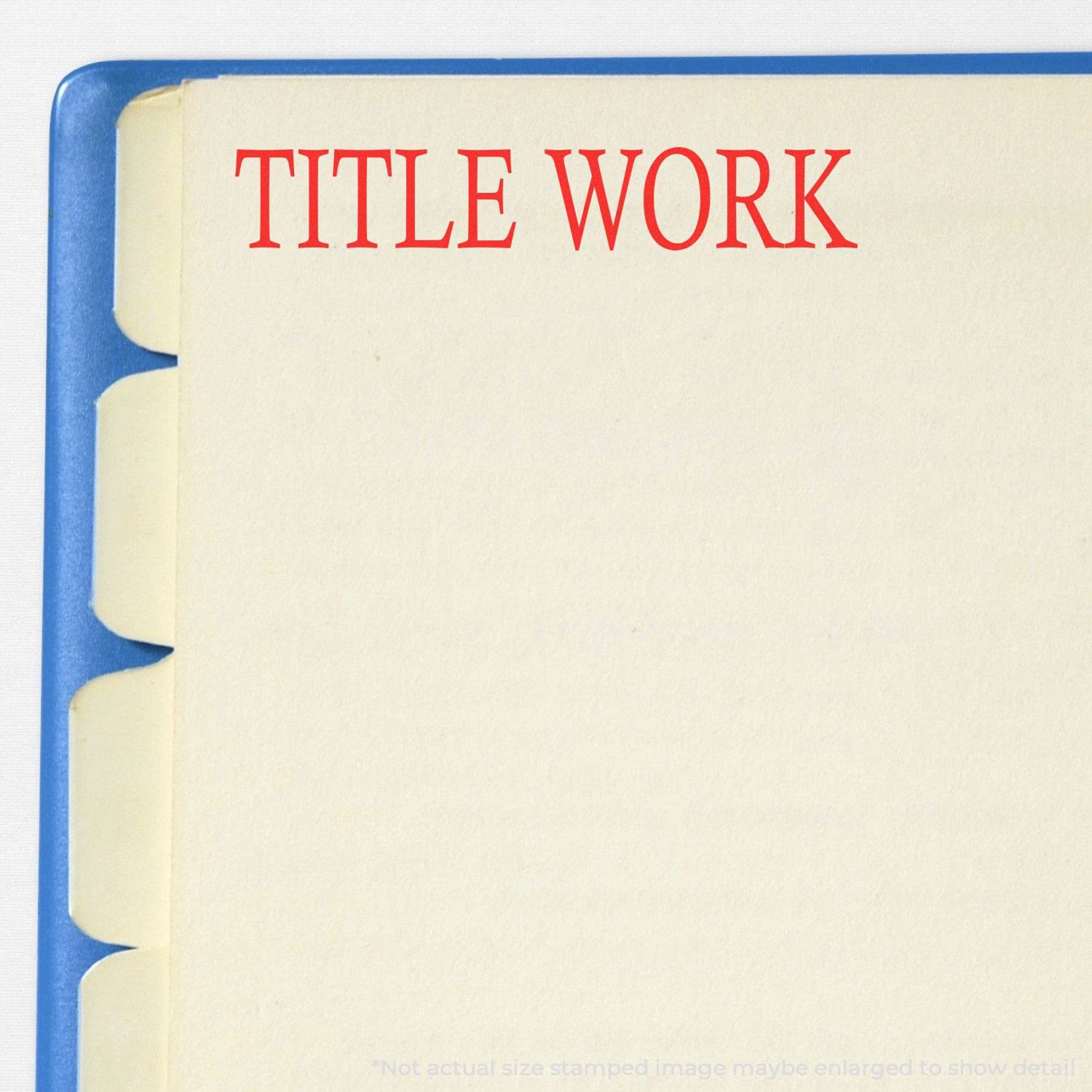Large Pre Inked Title Work Stamp, Perfect for Banks, Slim Design, Portable, Easy to Carry, Size Approx 3/4" x 2-1/4", Avail in Choice of 5 Ink Colors, Reinkable - Image 3