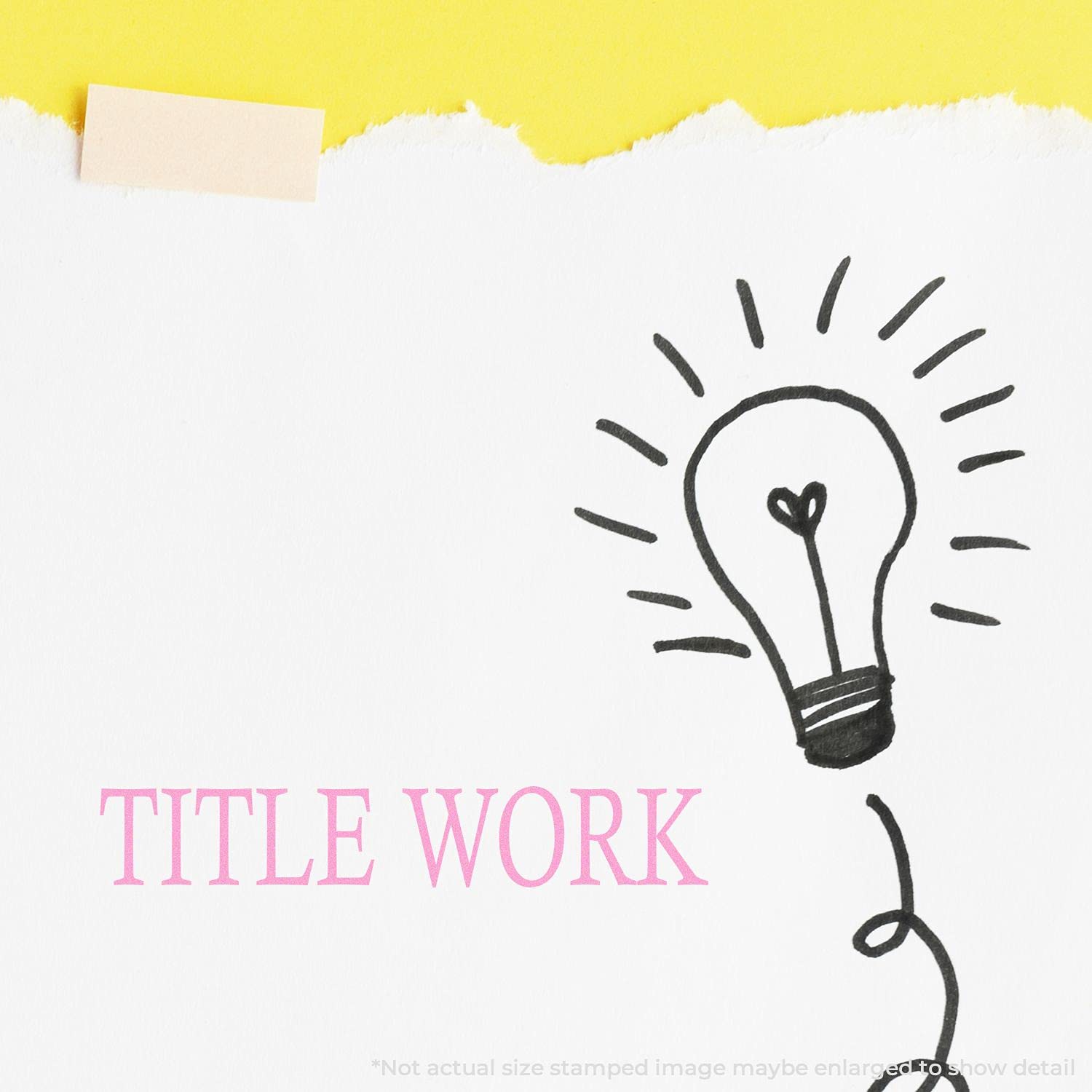 Large Pre Inked Title Work Stamp, Perfect for Banks, Slim Design, Portable, Easy to Carry, Size Approx 3/4" x 2-1/4", Avail in Choice of 5 Ink Colors, Reinkable - Image 6