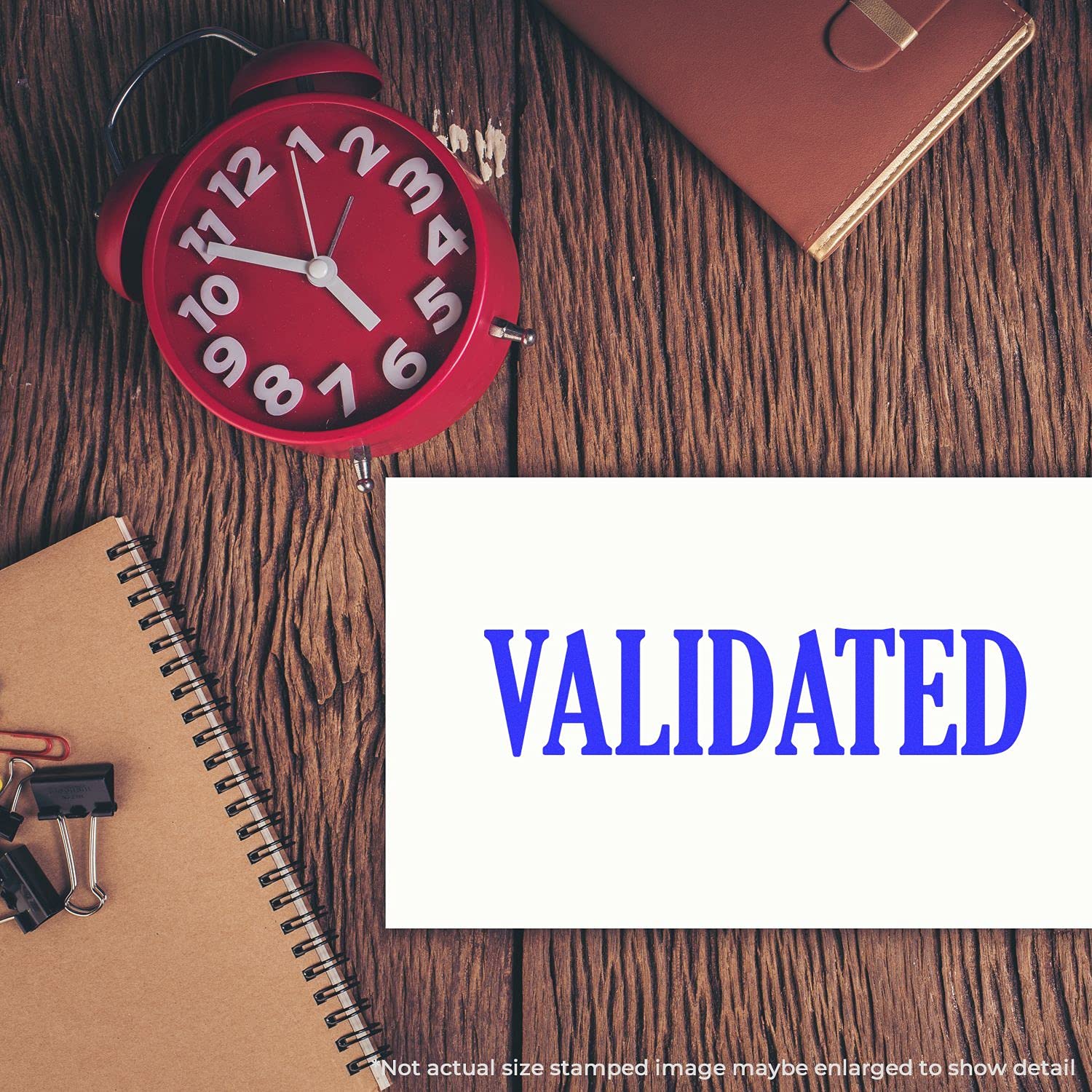 Large Pre Inked Validated Stamp, Bank Teller Supplies, Slim Design, Portable, Easy to Carry, Size Approx 3/4" x 2-1/4", Avail in Choice of 5 Ink Colors, Reinkable - Image 4