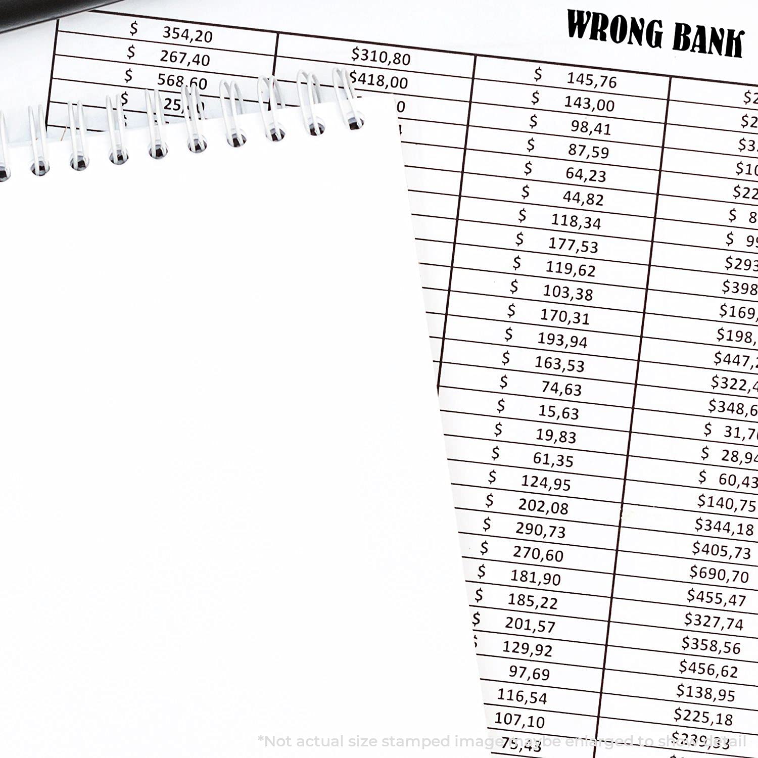 Large Pre Inked Wrong Bank Stamp, Perfect for Bank Tellers, Slim Design, Portable, Easy to Carry, Size Approx 3/4" x 2-1/4", Avail in Choice of 5 Ink Colors, Reinkable - Image 3