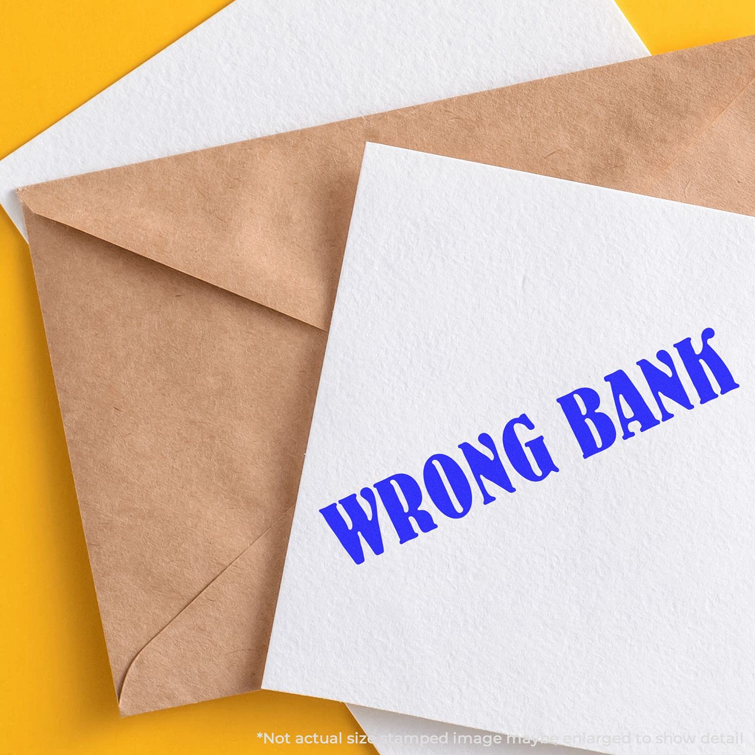 Large Pre Inked Wrong Bank Stamp, Perfect for Bank Tellers, Slim Design, Portable, Easy to Carry, Size Approx 3/4" x 2-1/4", Avail in Choice of 5 Ink Colors, Reinkable - Image 6