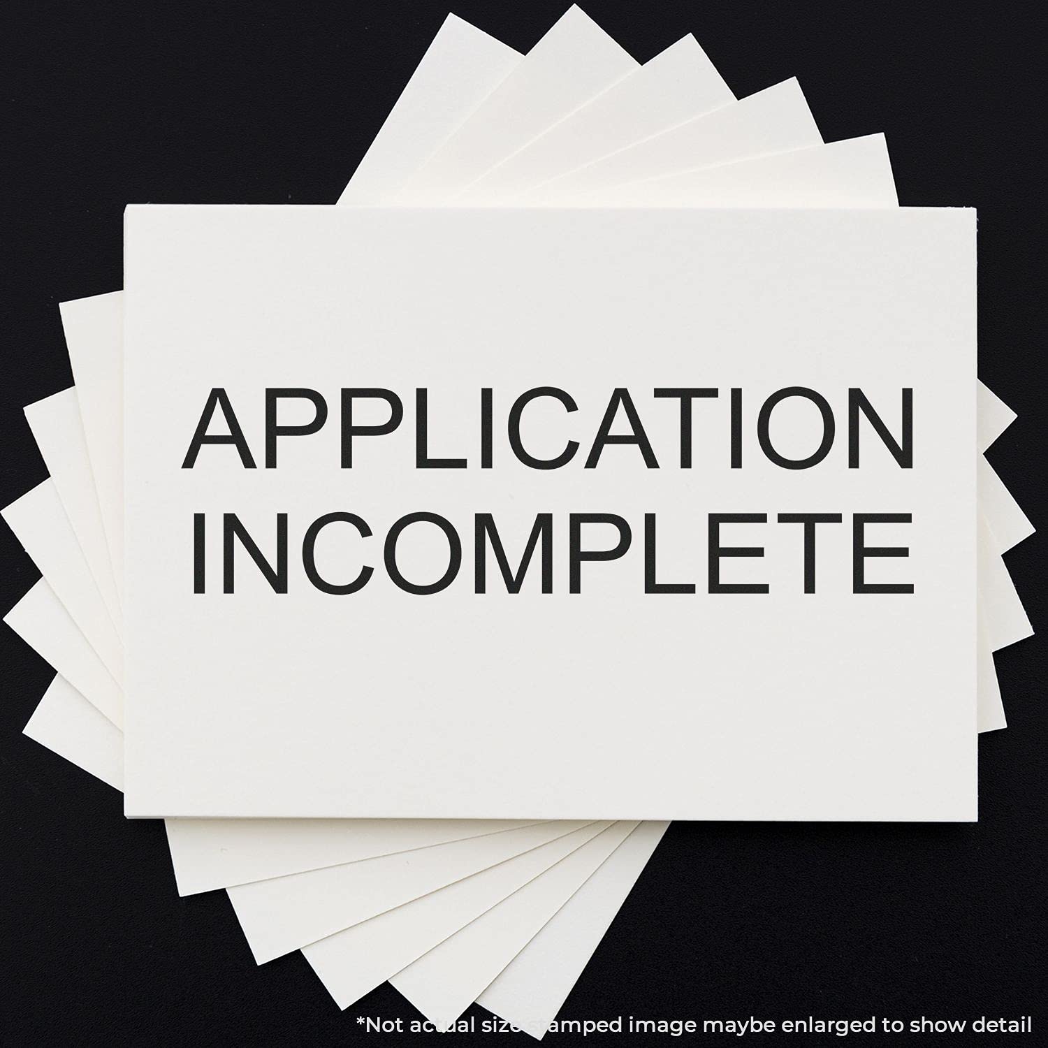 Large Self Inking Application Incomplete Stamp, Bank Teller Supplies, Up to 5K Imprints, Available in 11 Ink Colors, Easy Press and Print Stamping, Size Approx 3/4" x 2-1/4", Clear Base - Image 5