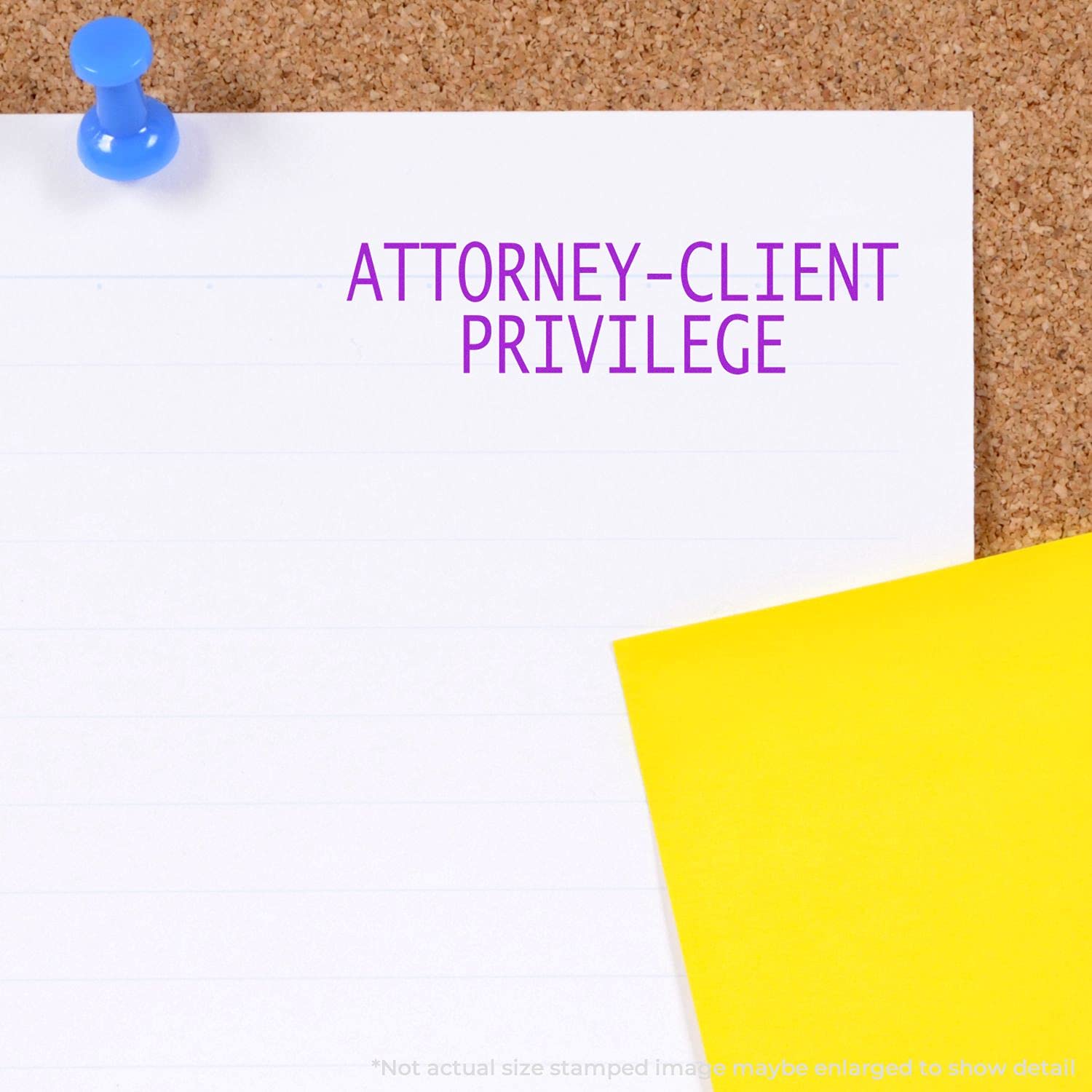 Large Self Inking Attorney Client Privilege Stamp, Legal Stamps for Lawyers, Up to 5K Imprints, Available in 11 Ink Colors, Reinkable, Size Approx 3/4" x 2-1/4", Clear Base - Image 6