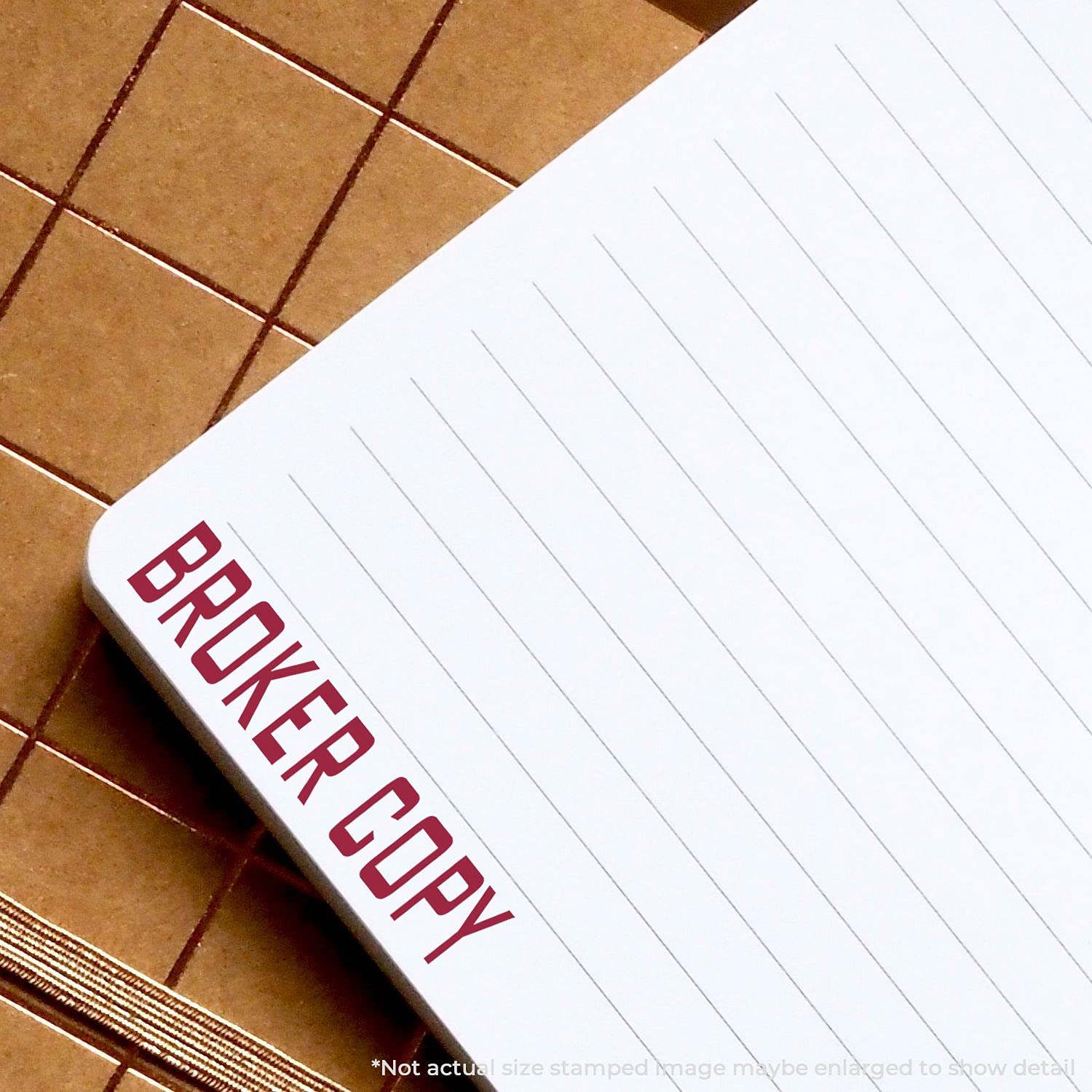 Large Self Inking Broker Copy Stamp, Small Business Accounting Supplies, Available in 11 Ink Colors, Reinkable, Easy Press and Print Stamping, Size Approx 3/4" x 2-1/4", Clear Base - Image 3