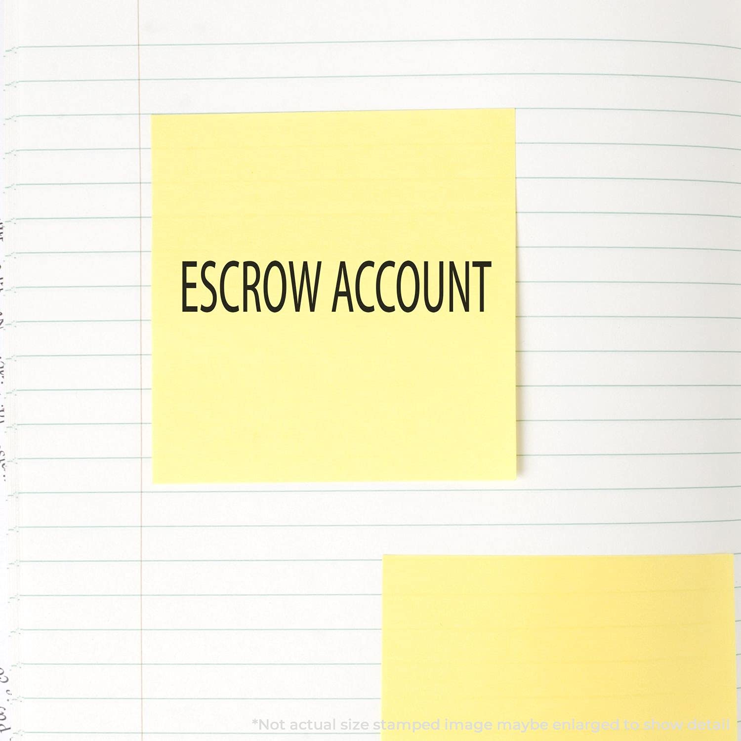 Large Self Inking Escrow Account Stamp, Bank Teller Supplies, Up to 5K Imprints, Available in 11 Ink Colors, Reinkable, Easy Press and Print Stamping, Size Approx 3/4" x 2-1/4", Clear Base - Image 4