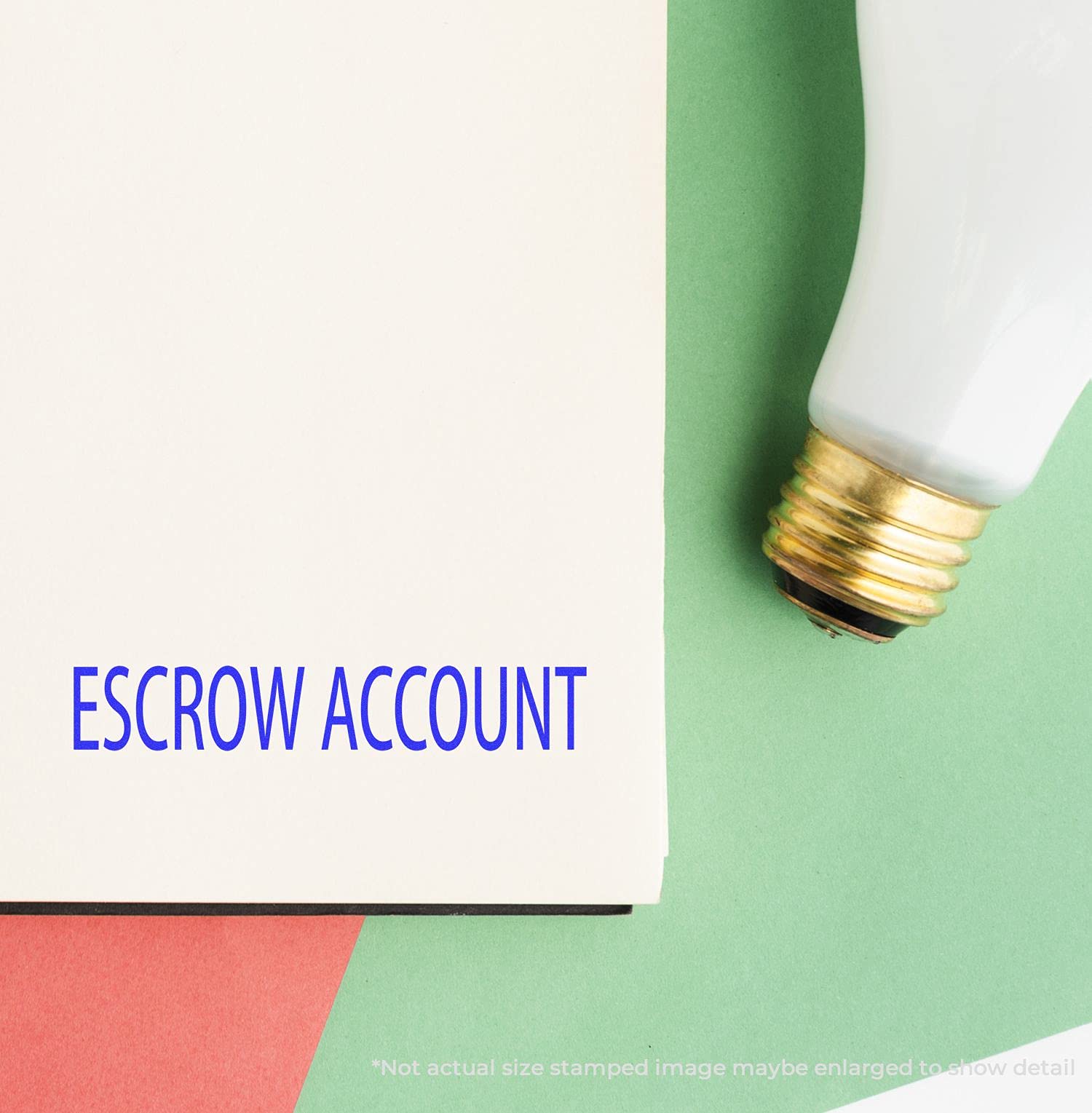 Large Self Inking Escrow Account Stamp, Bank Teller Supplies, Up to 5K Imprints, Available in 11 Ink Colors, Reinkable, Easy Press and Print Stamping, Size Approx 3/4" x 2-1/4", Clear Base - Image 6