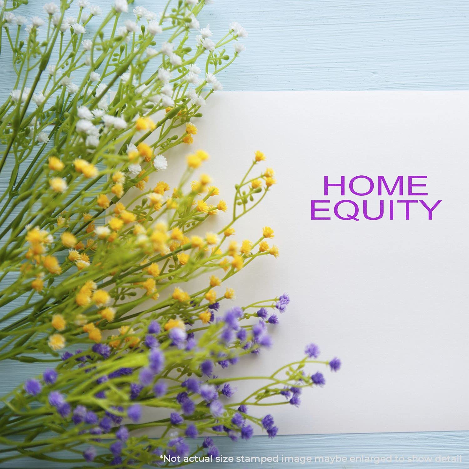 Large Self Inking Home Equity Stamp, Bank Office Supplies, Up to 5K Imprints, Available in 11 Ink Colors, Reinkable, Easy Press and Print Stamping, Size Approx 3/4" x 2-1/4", Clear Base - Image 3