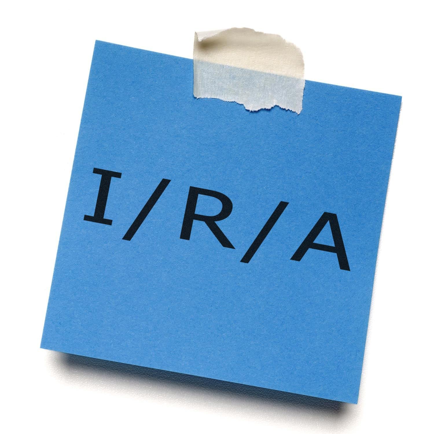Large Self Inking Ira Stamp, Perfect for Banks, Up to 5K Imprints, Available in 11 Ink Colors, Reinkable, Easy Press and Print Stamping, Size Approx 3/4" x 2-1/4", Clear Base