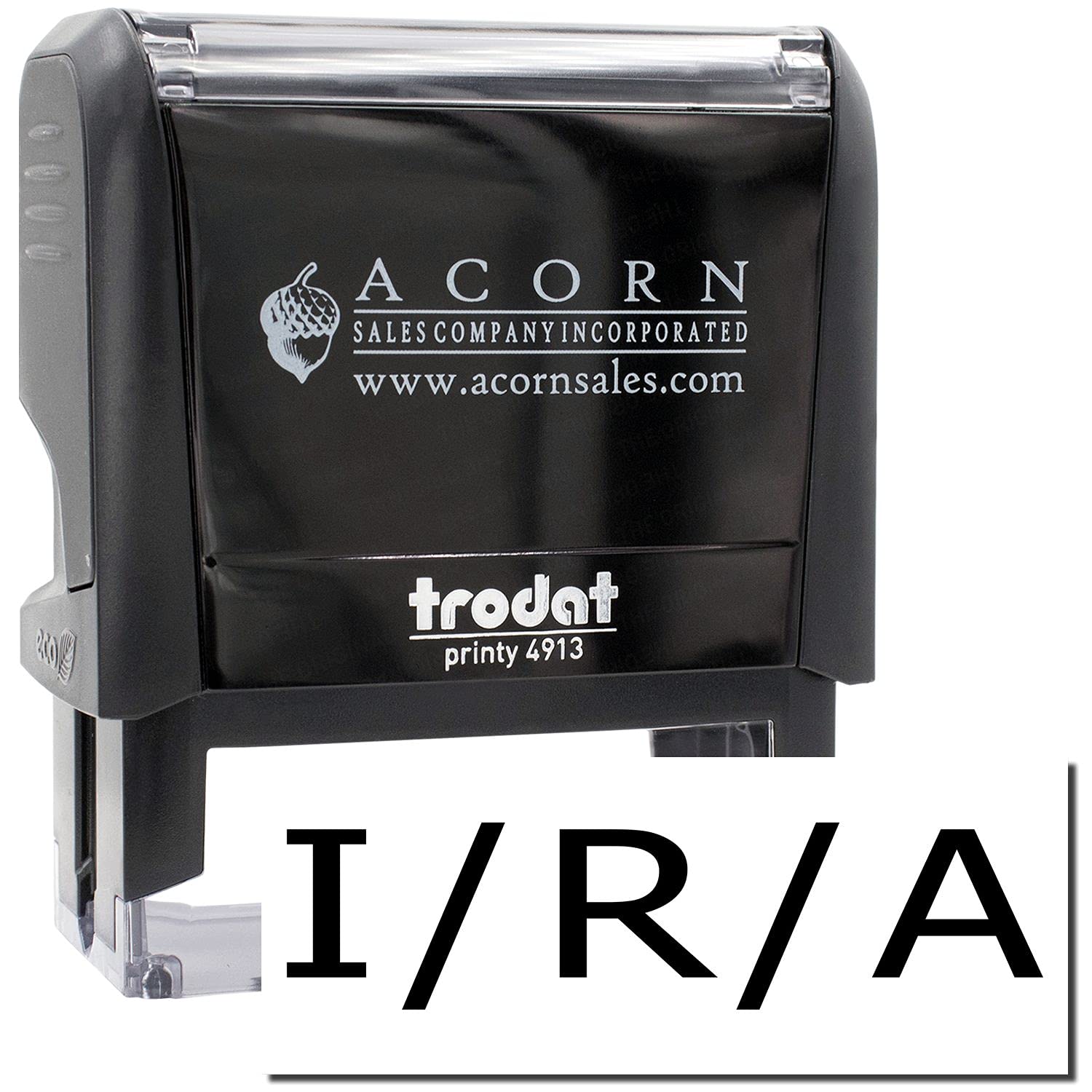 Large Self Inking Ira Stamp, Perfect for Banks, Up to 5K Imprints, Available in 11 Ink Colors, Reinkable, Easy Press and Print Stamping, Size Approx 3/4" x 2-1/4", Clear Base - Image 2