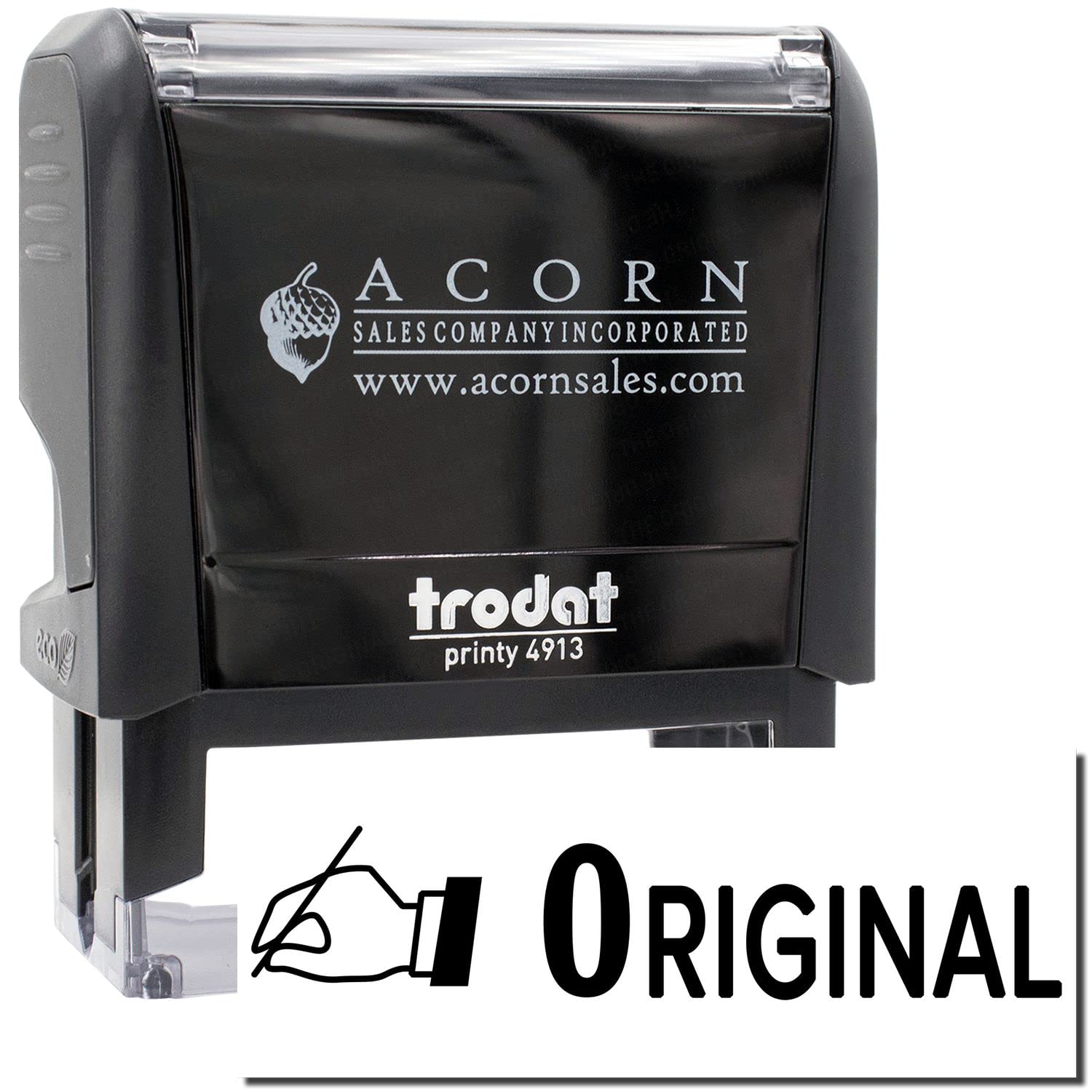 Large Self-Inking Original with Hand Stamp, Perfect for Small Business, Up to 5K Imprints, Available in 11 Ink Colors, Reinkable, Easy Press and Print Stamping, Size Approx 3/4" x 2-1/4" - Image 2