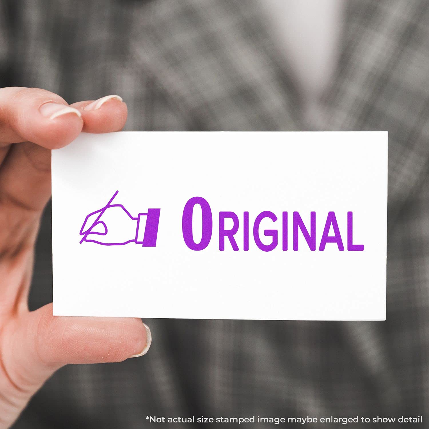 Large Self-Inking Original with Hand Stamp, Perfect for Small Business, Up to 5K Imprints, Available in 11 Ink Colors, Reinkable, Easy Press and Print Stamping, Size Approx 3/4" x 2-1/4" - Image 3