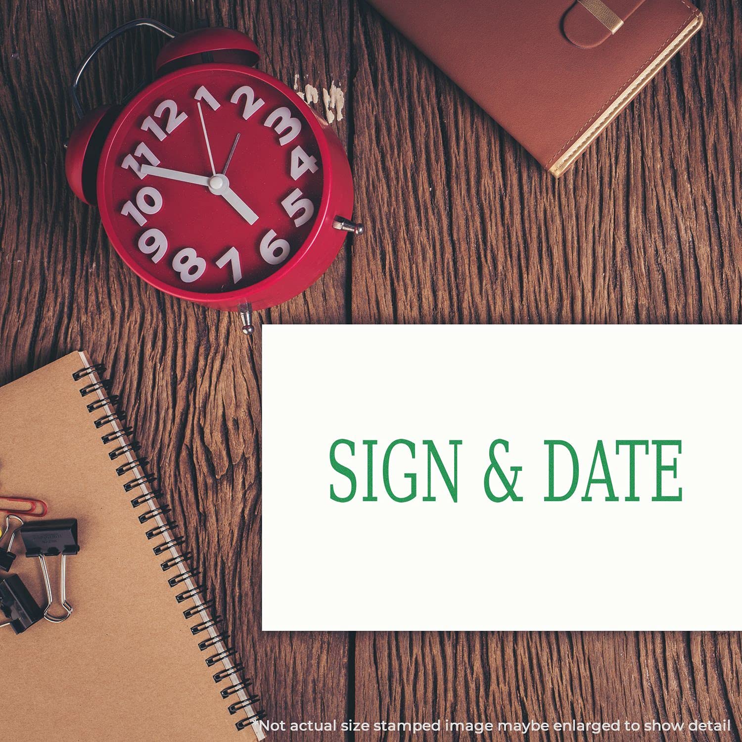 Large Self Inking Sign Date Stamp, Perfect for Legal Professionals, Up to 5K Imprints, Available in 11 Ink Colors, Reinkable, Easy Press and Print Stamping, Size Approx 3/4" x 2-1/4", Clear Base - Image 6