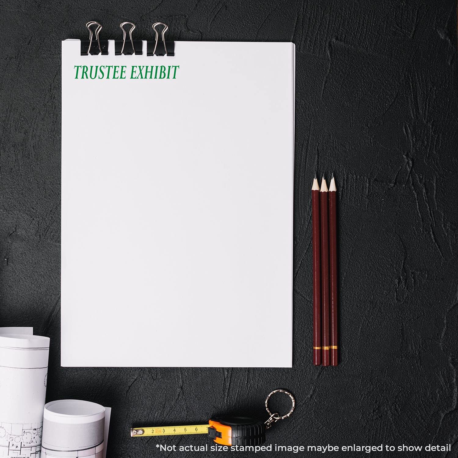 Large Self Inking Trustee Exhibit Stamp, Legal Office Supplies, Up to 5K Imprints, Available in 11 Ink Colors, Reinkable, Easy Press and Print Stamping, Size Approx 3/4" x 2-1/4", Clear Base - Image 6