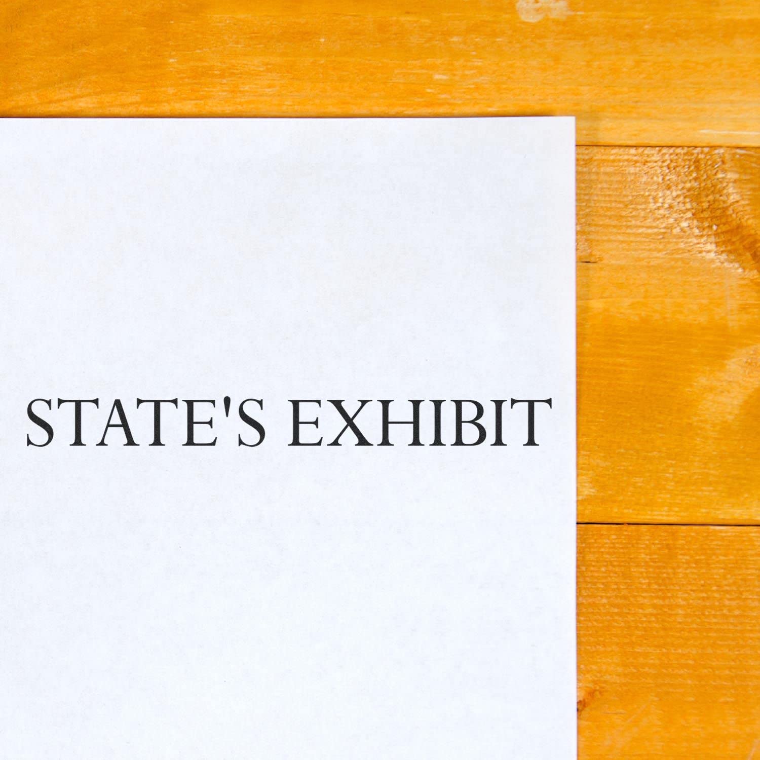 Large States Exhibit Rubber Stamp, Legal Stamps for Lawyers, Wood Handle Rubber Stamp, Uses Inking Pad, Larger Size Approx 3/4" x 2-1/4", Made in USA