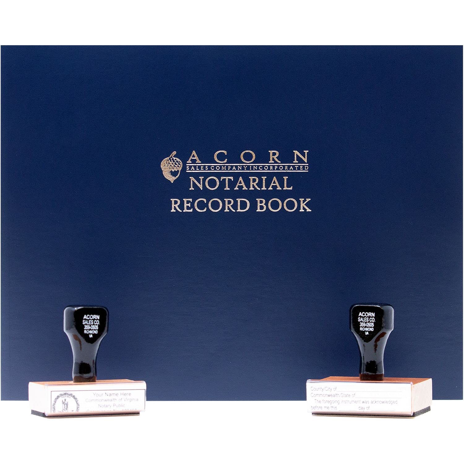 Utah Notary Value Kit, Notary Public Supplies Utah, Includes Journal, Acknowledgement Stamp, Rectangular Notary Stamp, with Wood Handle Stamps