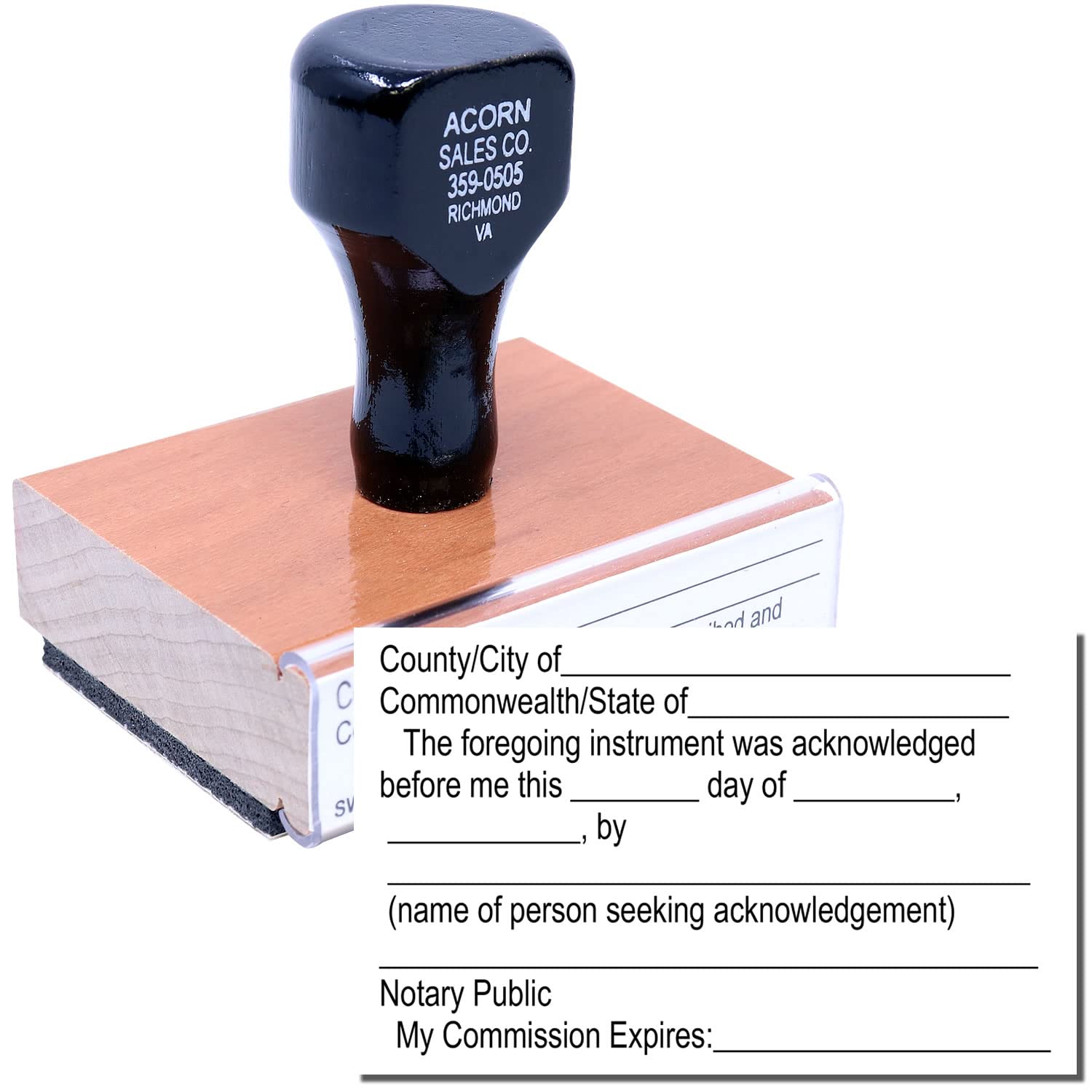 Utah Notary Value Kit, Notary Public Supplies Utah, Includes Journal, Acknowledgement Stamp, Rectangular Notary Stamp, with Wood Handle Stamps - Image 5
