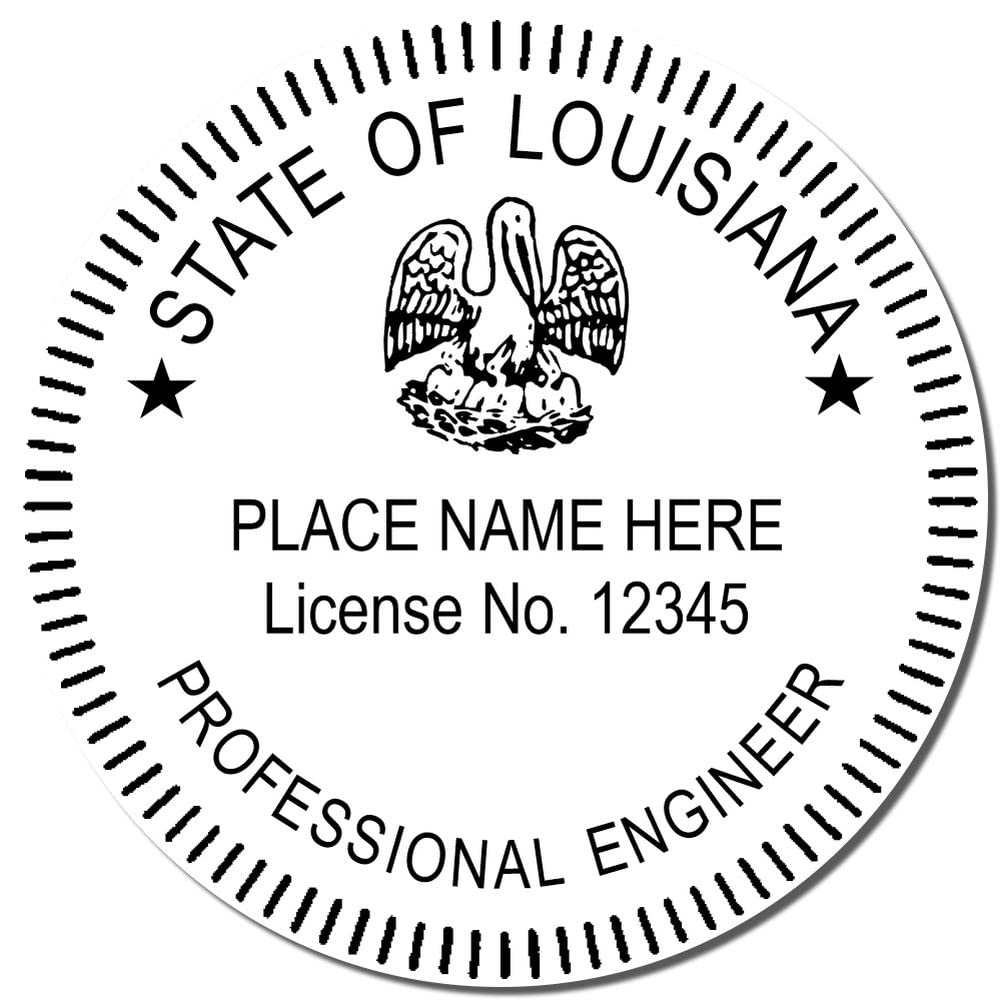 Louisiana Professional Engineer Wet Seal Stamp, 1-5/8, Slim Design for Louisiana Engineering Stamp Needs, Ideal for Professional Engineer Stamp Louisiana Requirements - Louisiana Engineer Stamp - Image 4