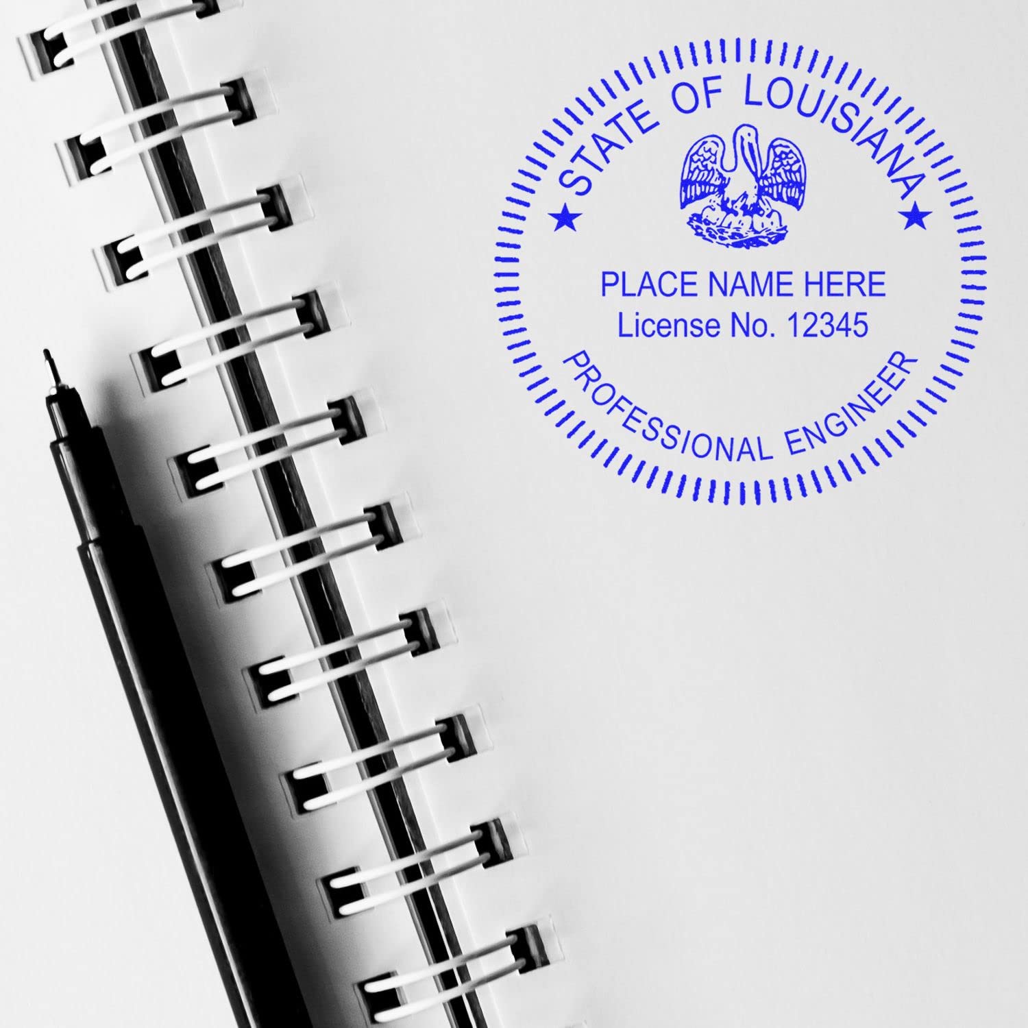 Louisiana Professional Engineer Wet Seal Stamp, 1-5/8, Slim Design for Louisiana Engineering Stamp Needs, Ideal for Professional Engineer Stamp Louisiana Requirements - Louisiana Engineer Stamp - Image 6