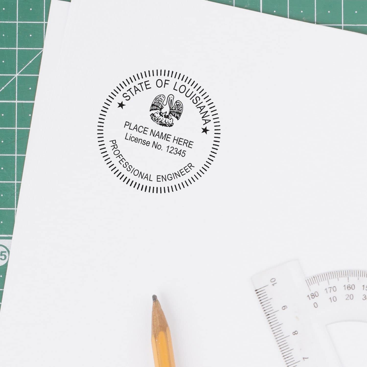 Louisiana Professional Engineer Wet Seal Stamp, 1-5/8, Slim Design for Louisiana Engineering Stamp Needs, Ideal for Professional Engineer Stamp Louisiana Requirements - Louisiana Engineer Stamp - Image 7
